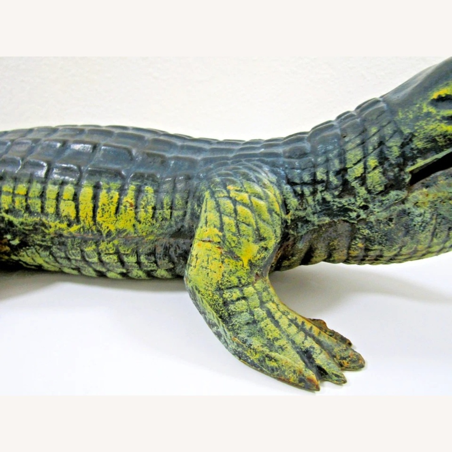 Antique Large Cast Iron Alligator Sculpture - image-6