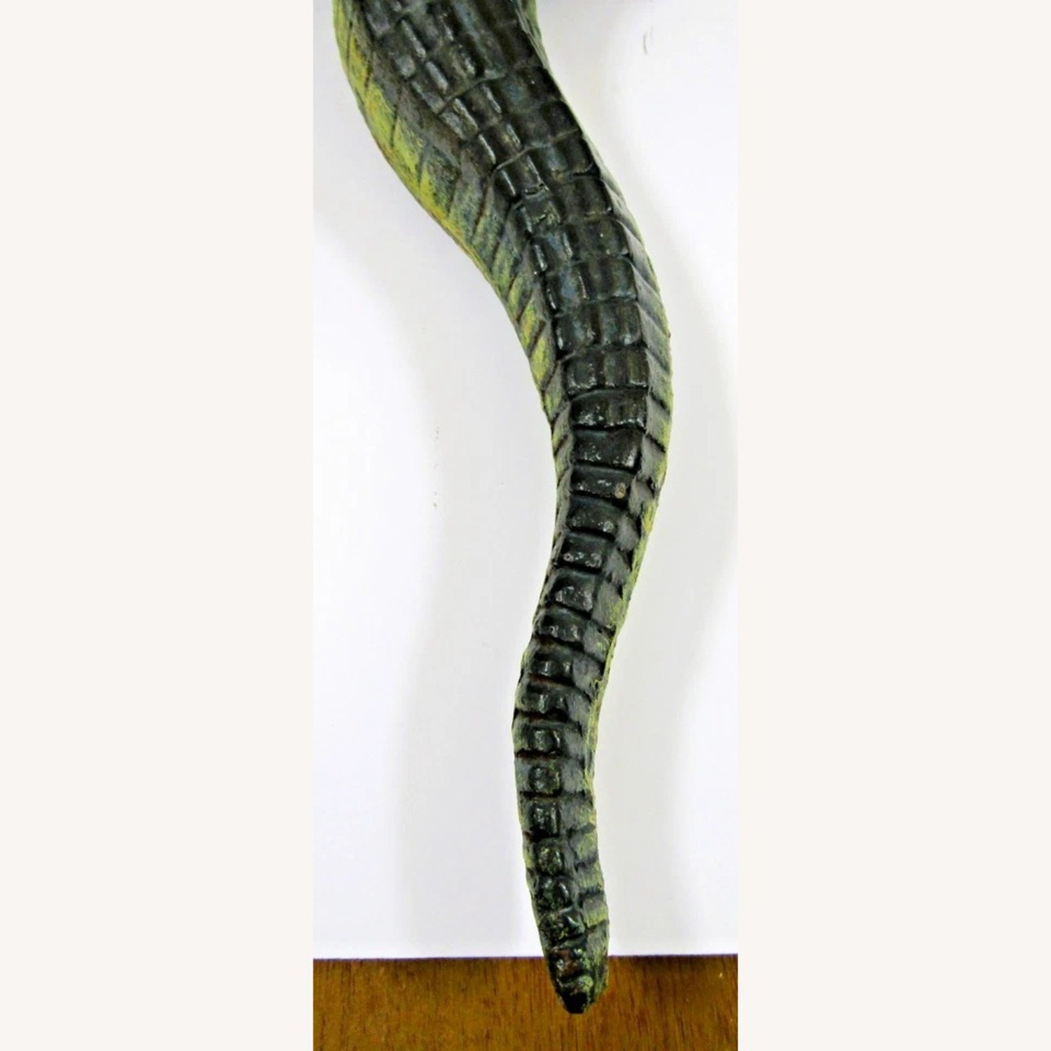 Antique Large Cast Iron Alligator Sculpture - image-17