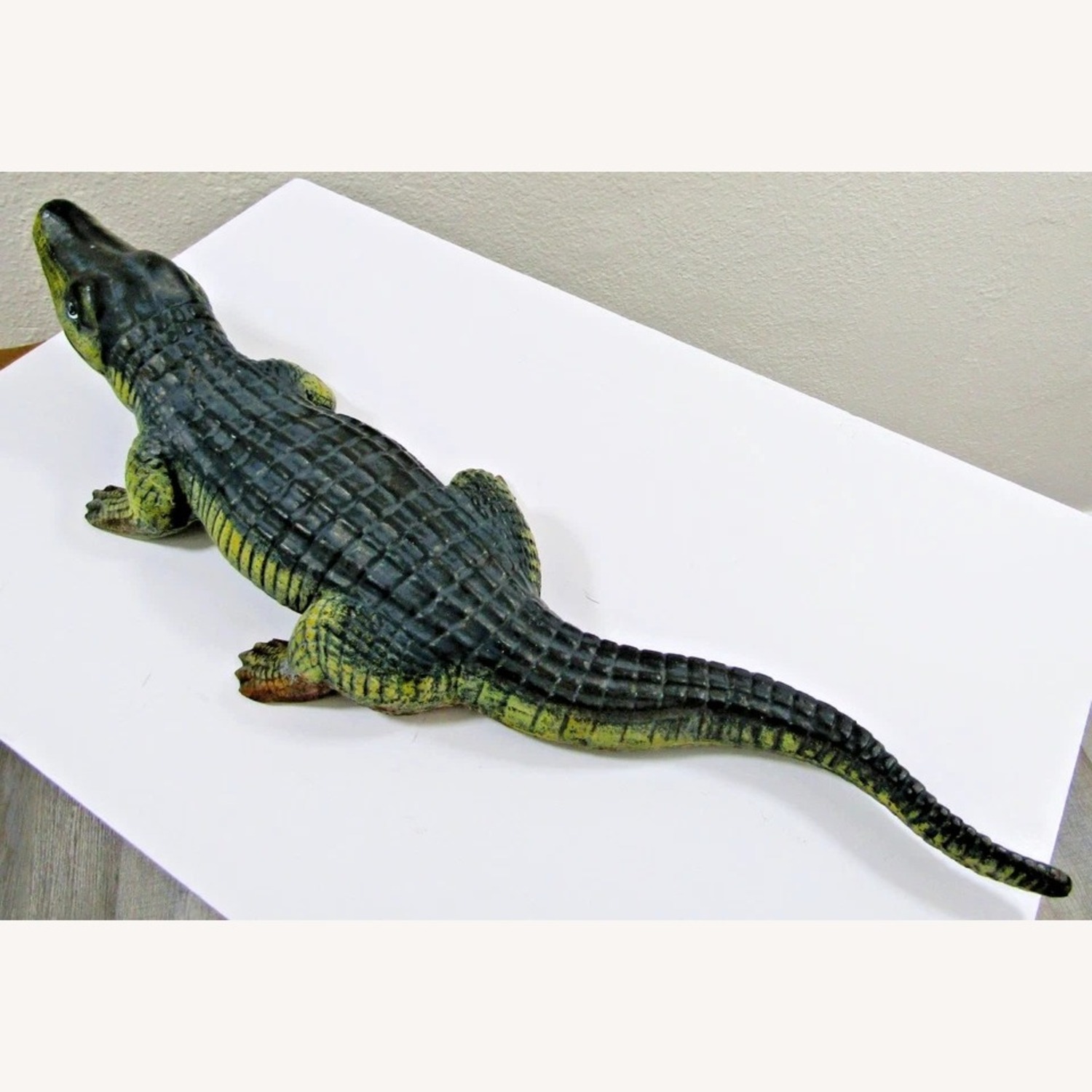 Antique Large Cast Iron Alligator Sculpture - image-13