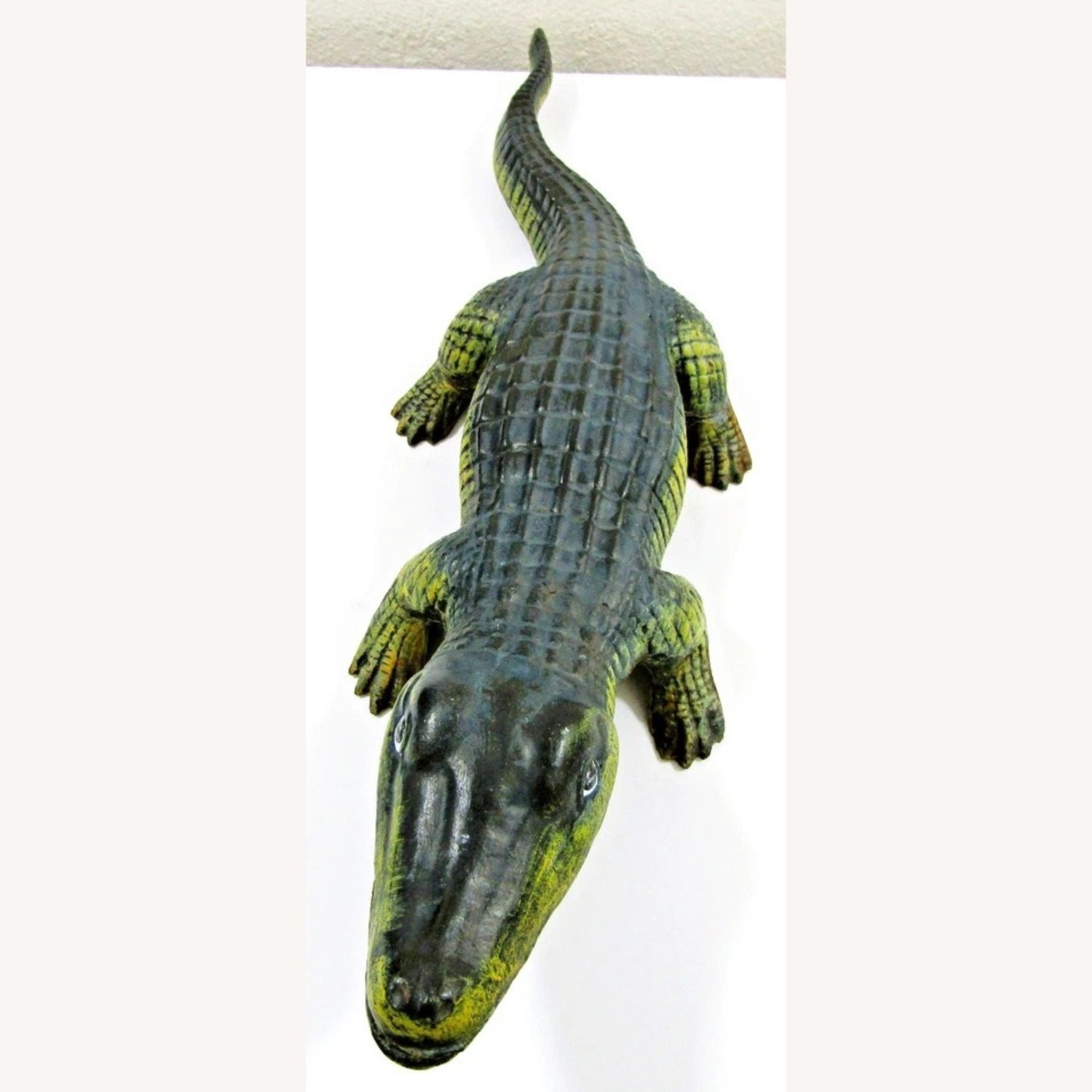Antique Large Cast Iron Alligator Sculpture - image-11