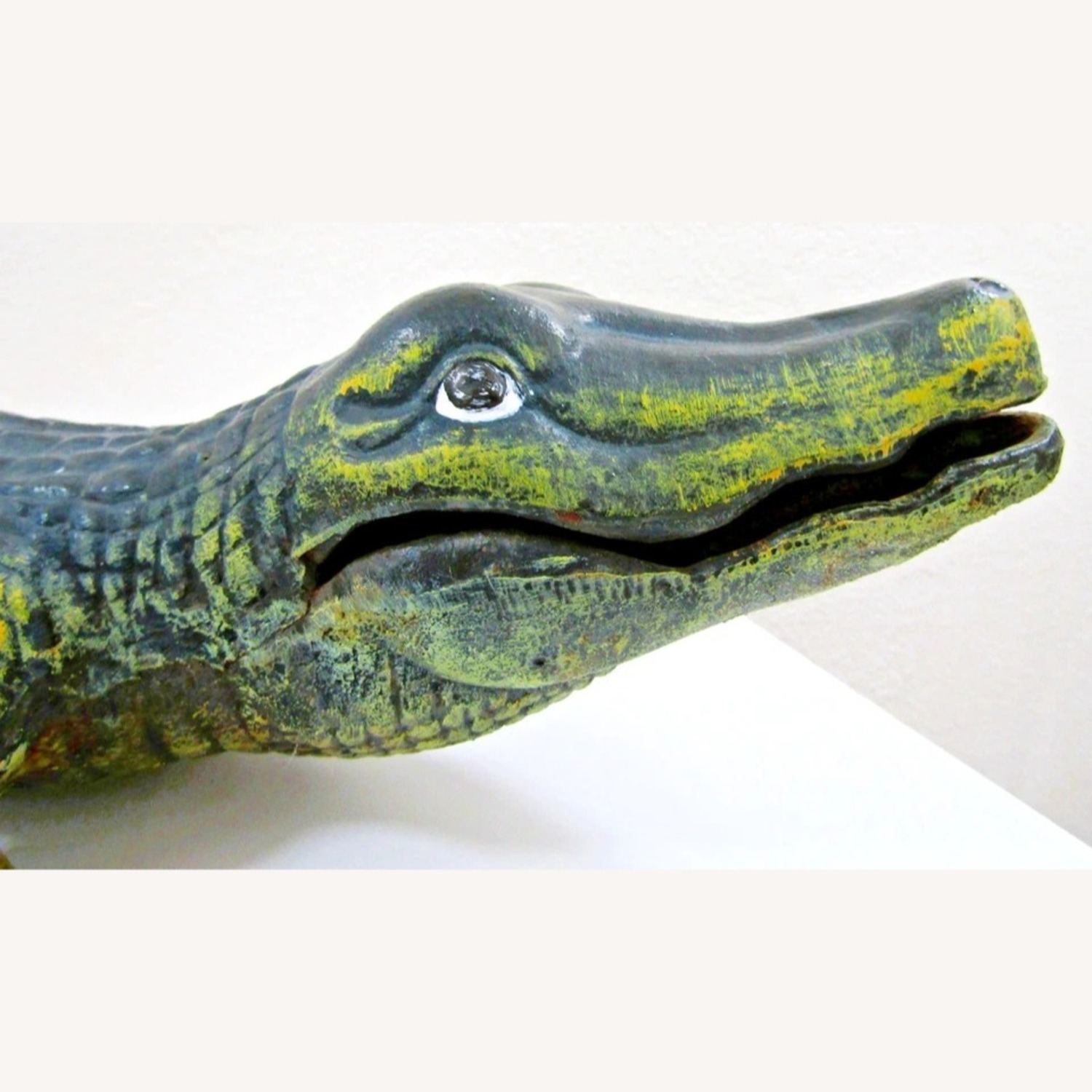 Antique Large Cast Iron Alligator Sculpture - image-5