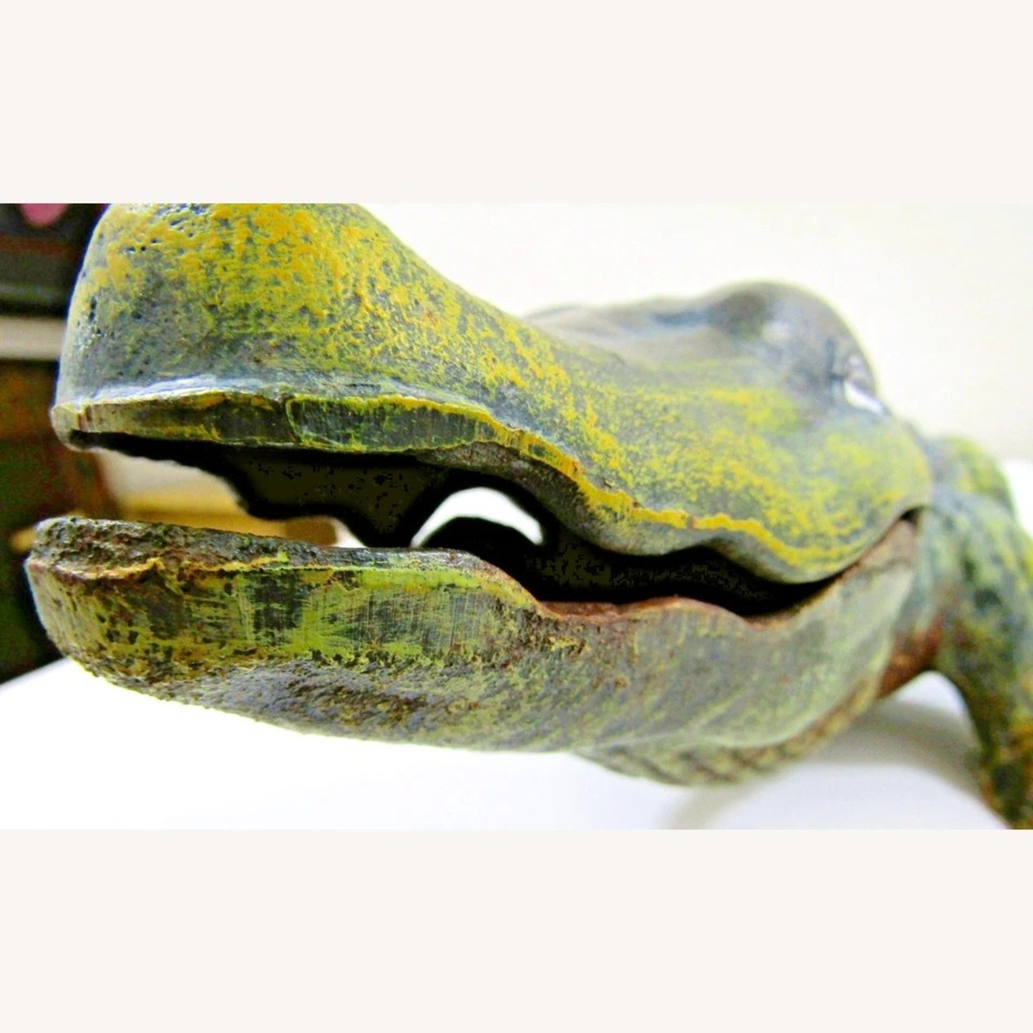 Antique Large Cast Iron Alligator Sculpture - image-10