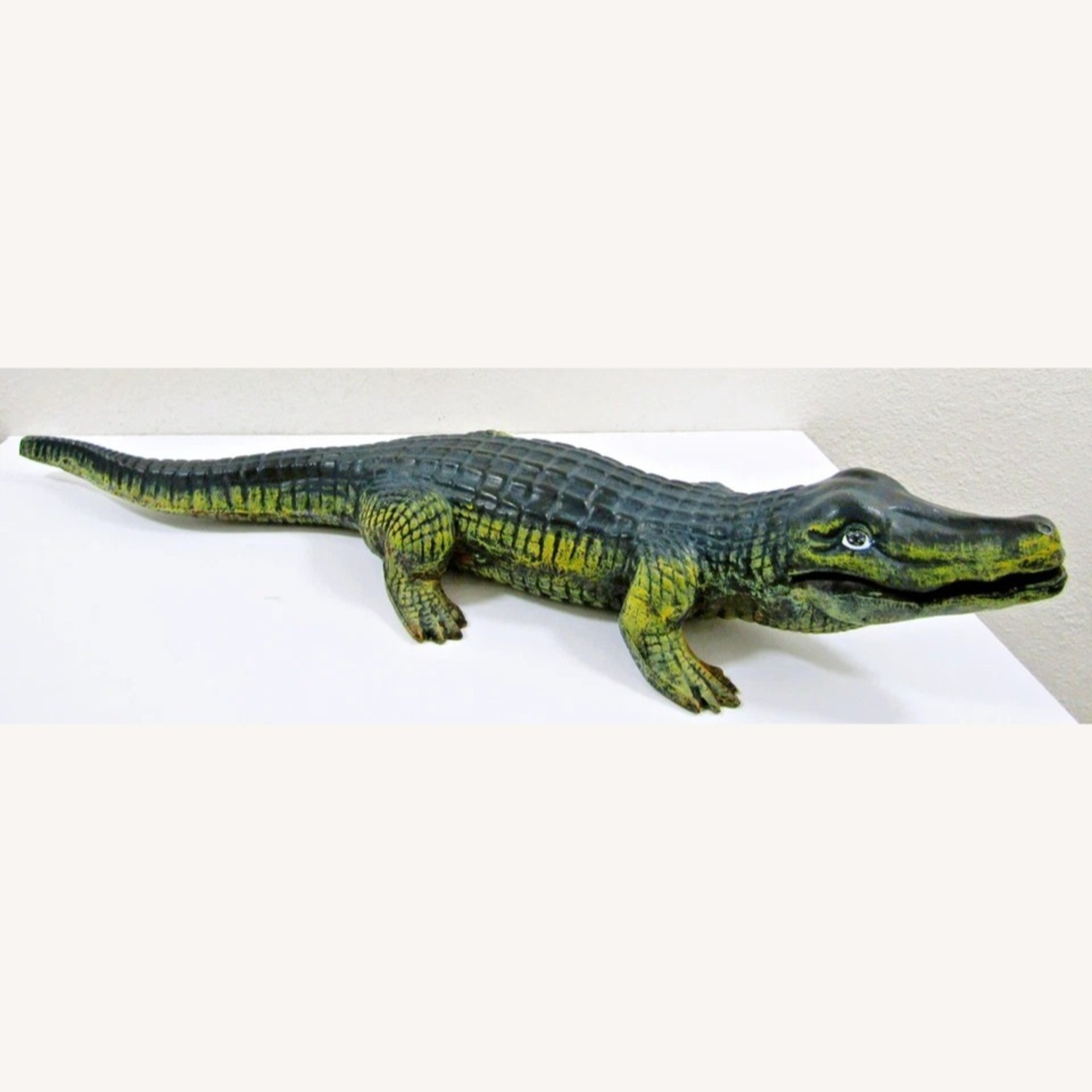 Antique Large Cast Iron Alligator Sculpture - image-4