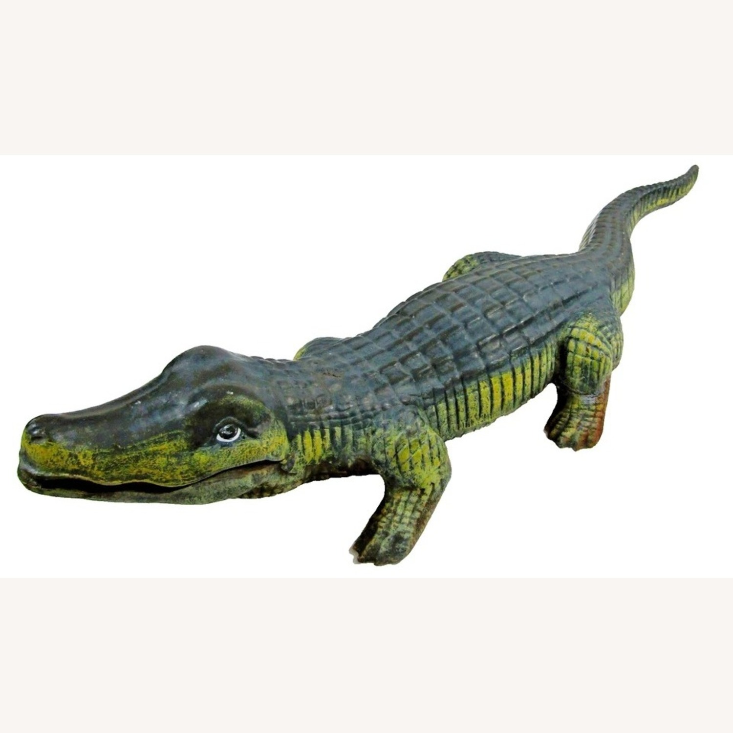 Antique Large Cast Iron Alligator Sculpture - image-2