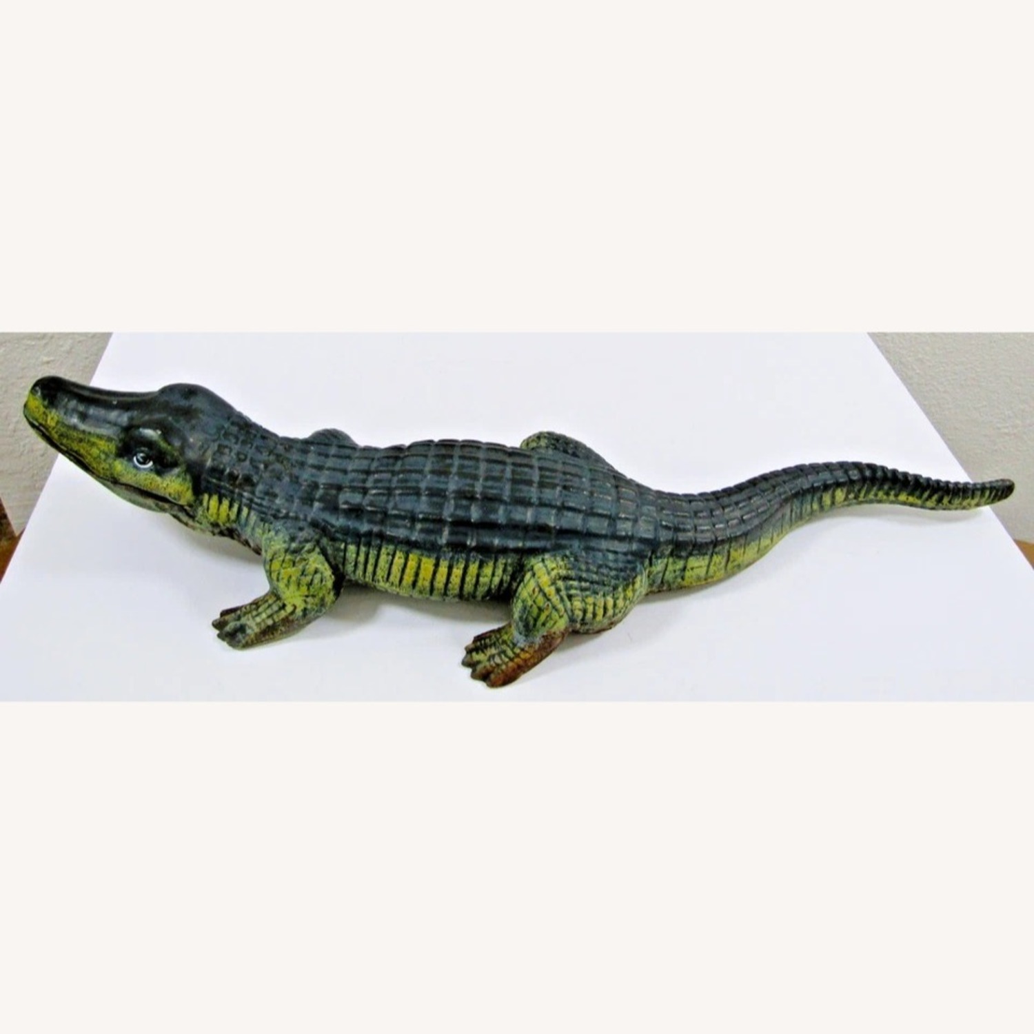 Antique Large Cast Iron Alligator Sculpture - image-12