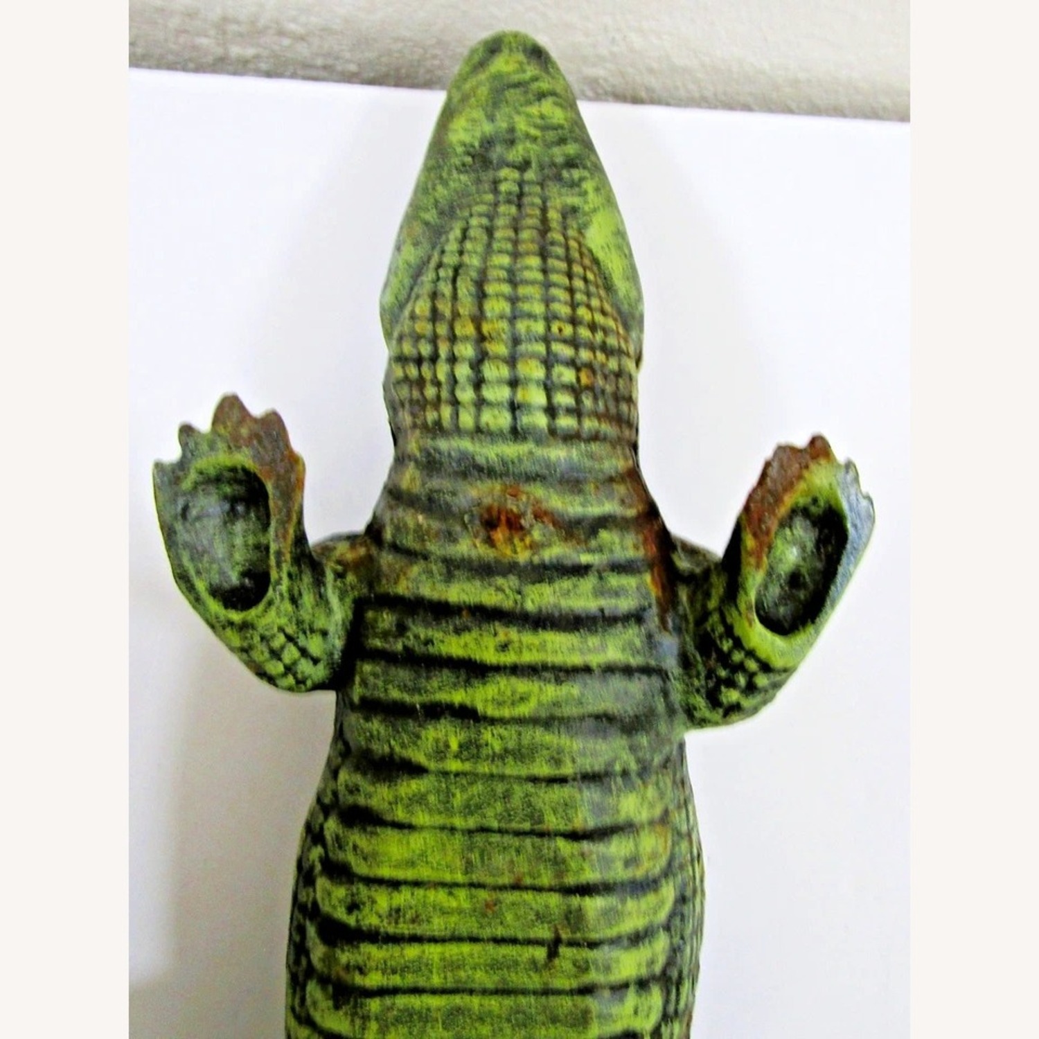 Antique Large Cast Iron Alligator Sculpture - image-19