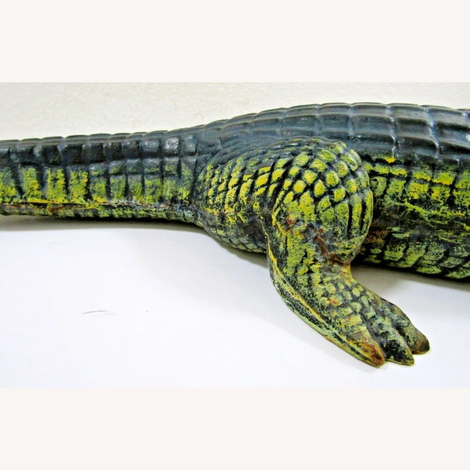Antique Large Cast Iron Alligator Sculpture - image-7