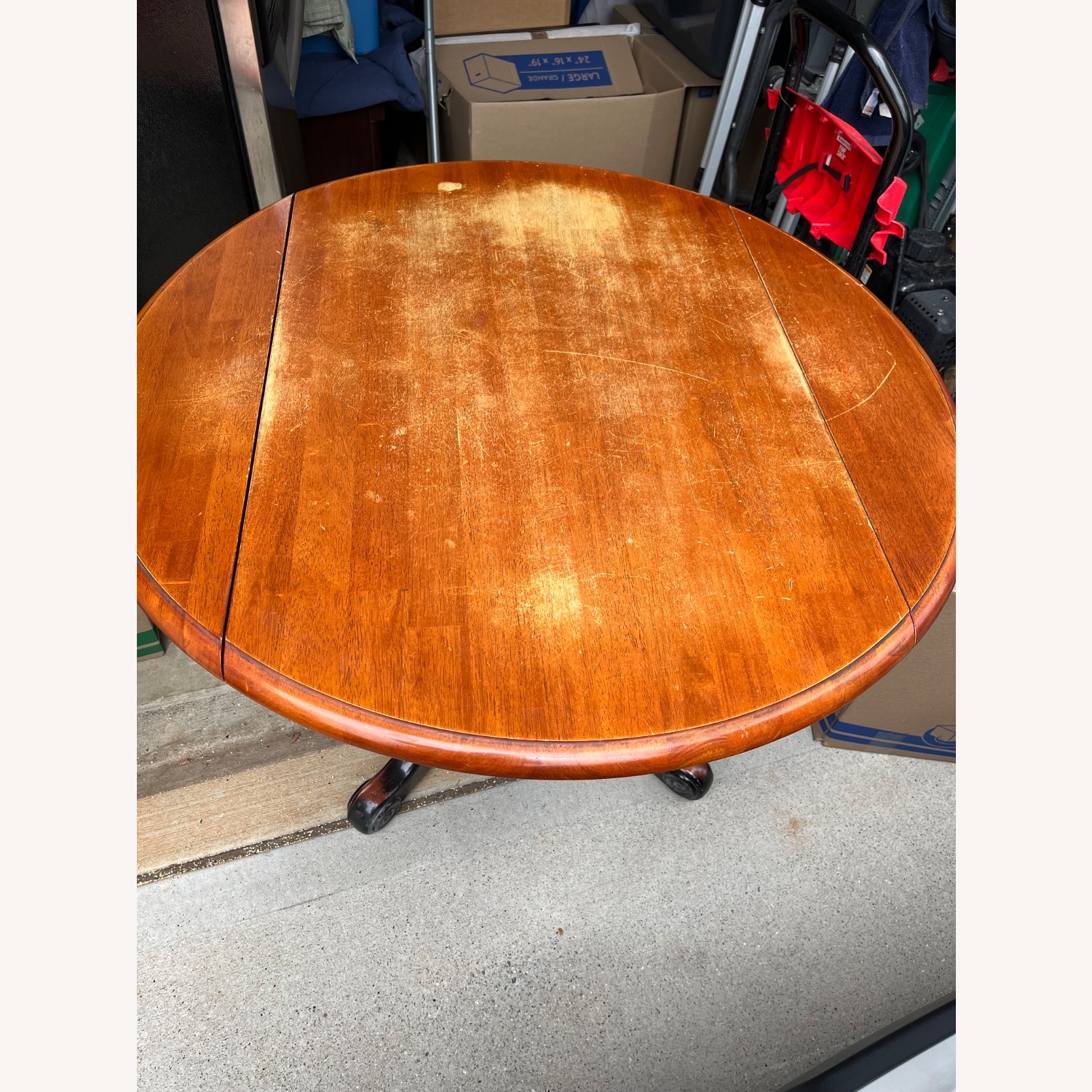 Round Wooden Kitchen Table W 4 Chairs - image-2