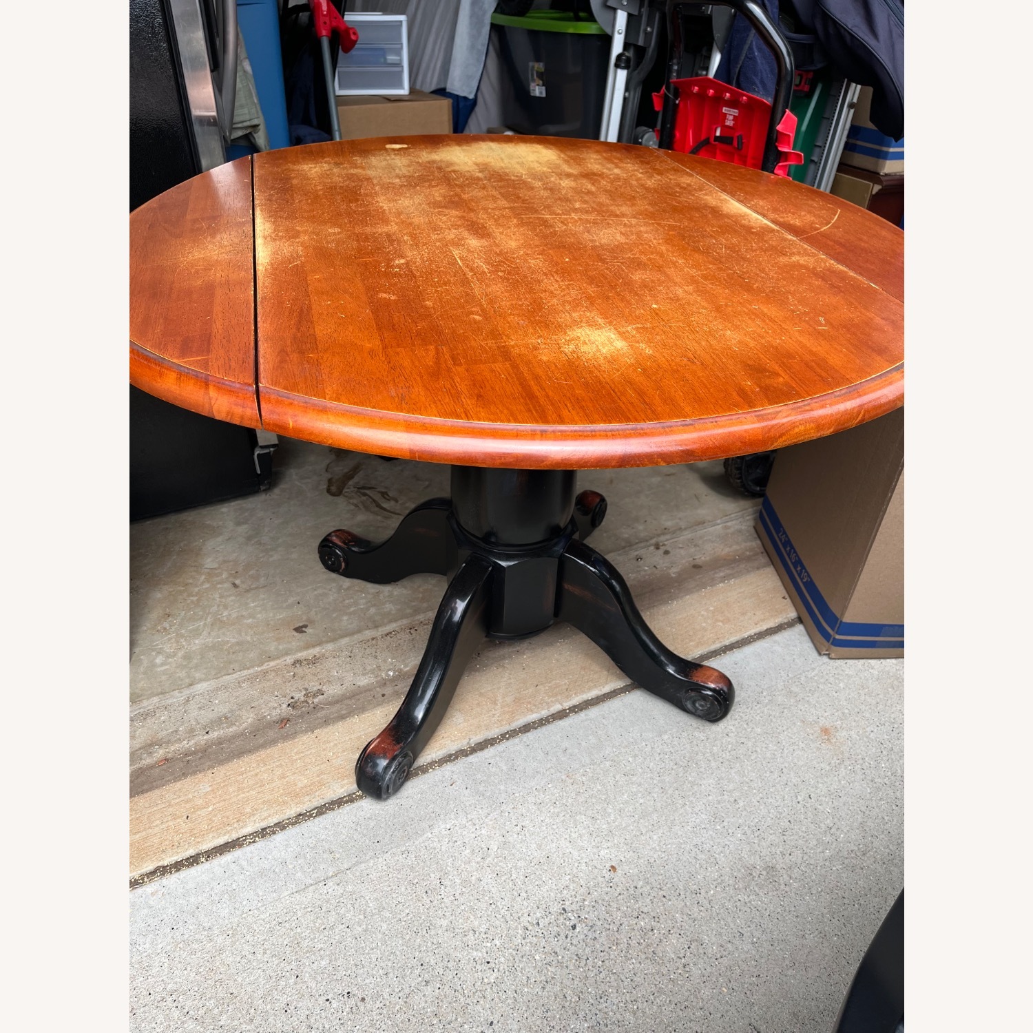 Round Wooden Kitchen Table W 4 Chairs - image-1
