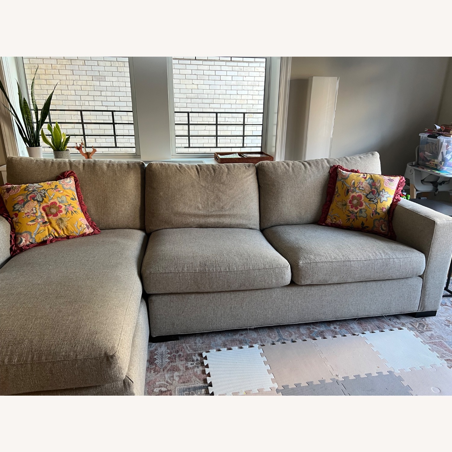 Crate & Barrel Axis Sectional With Chaise - image-5