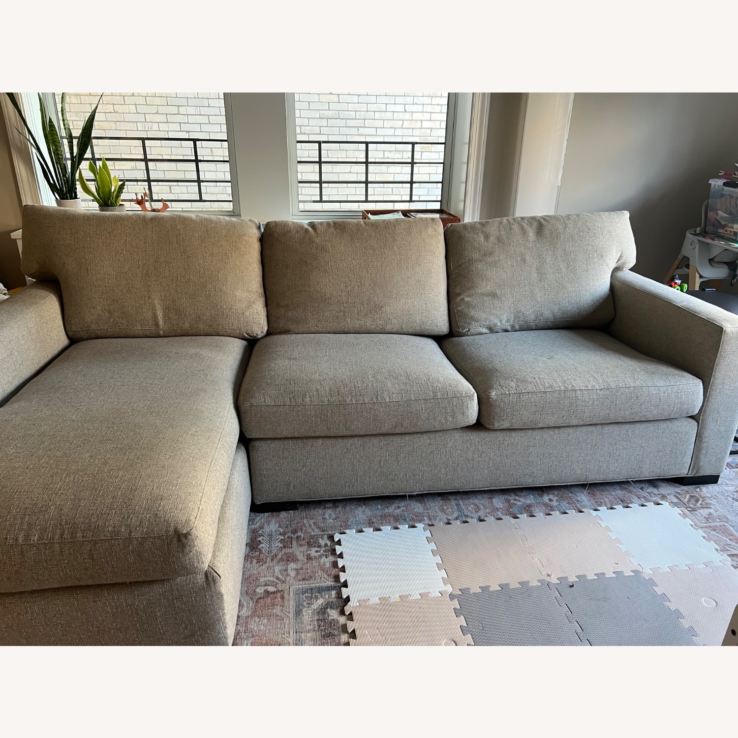 Crate & Barrel Axis Sectional With Chaise - image-1