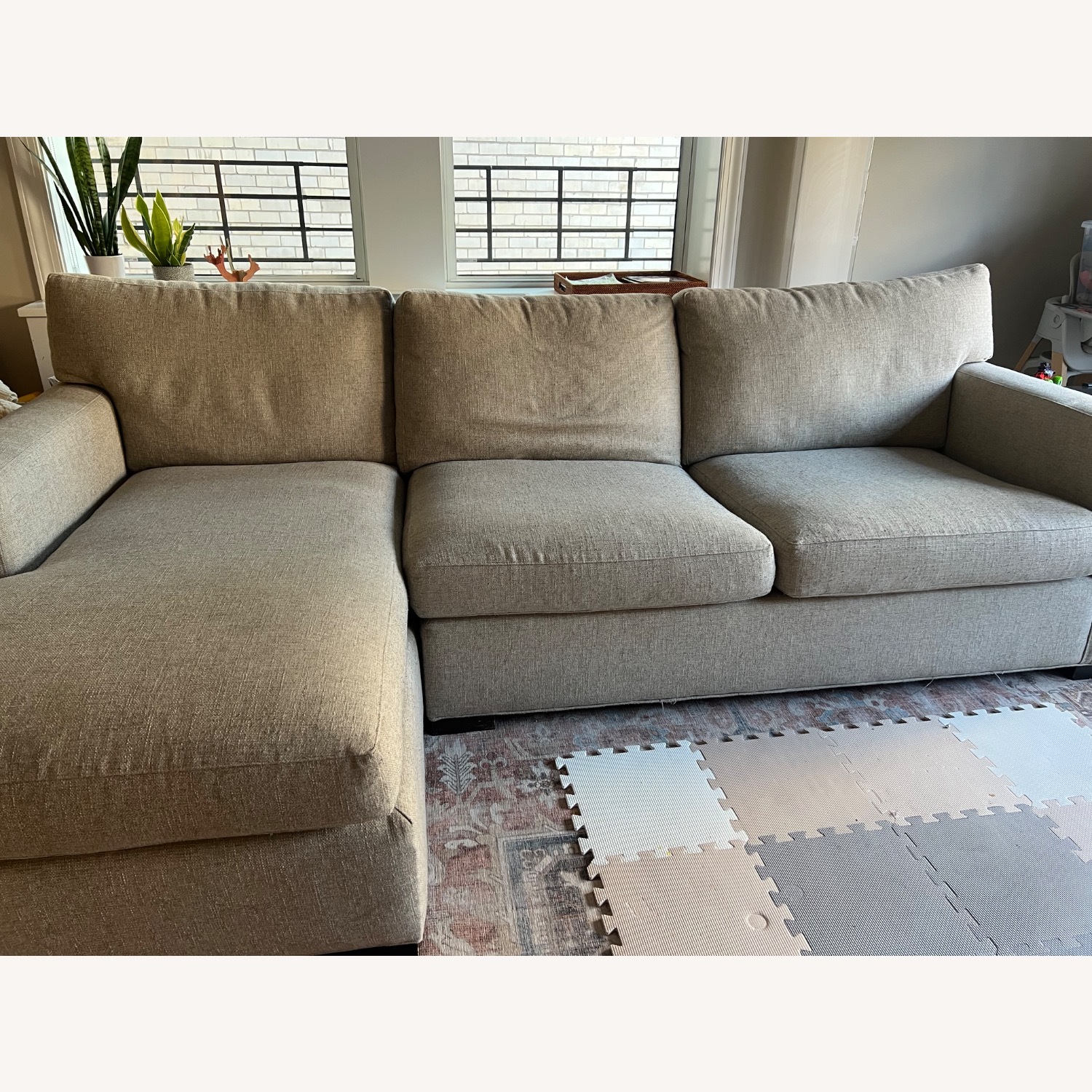 Crate & Barrel Axis Sectional With Chaise - image-3