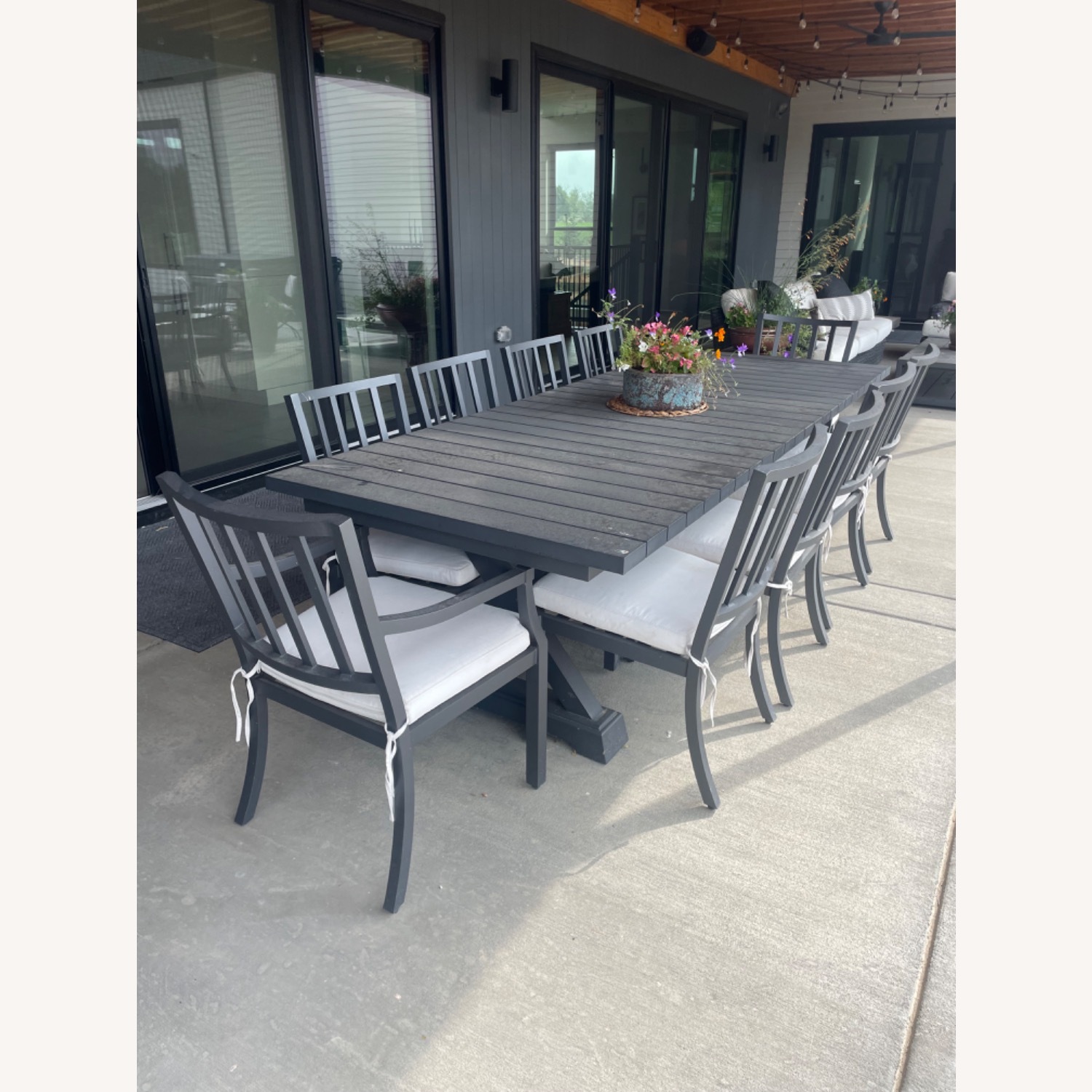 Arhaus Outdoor Dining Table + 10 Chairs - image-1