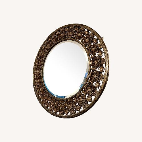 Used Ethan Allen Round Florentine Mirror for sale on AptDeco