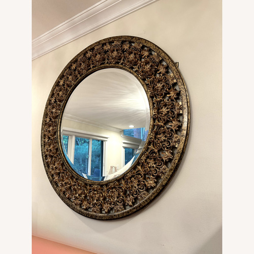 Used Ethan Allen Round Florentine Mirror for sale on AptDeco