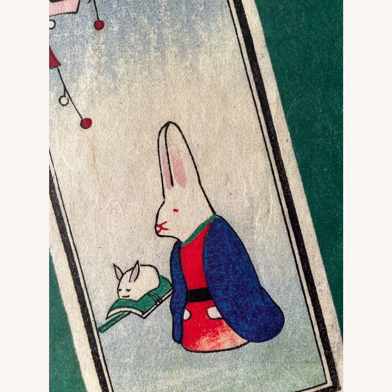 Vintage Japanese Woodblock New Years Rabbit Print - image-3