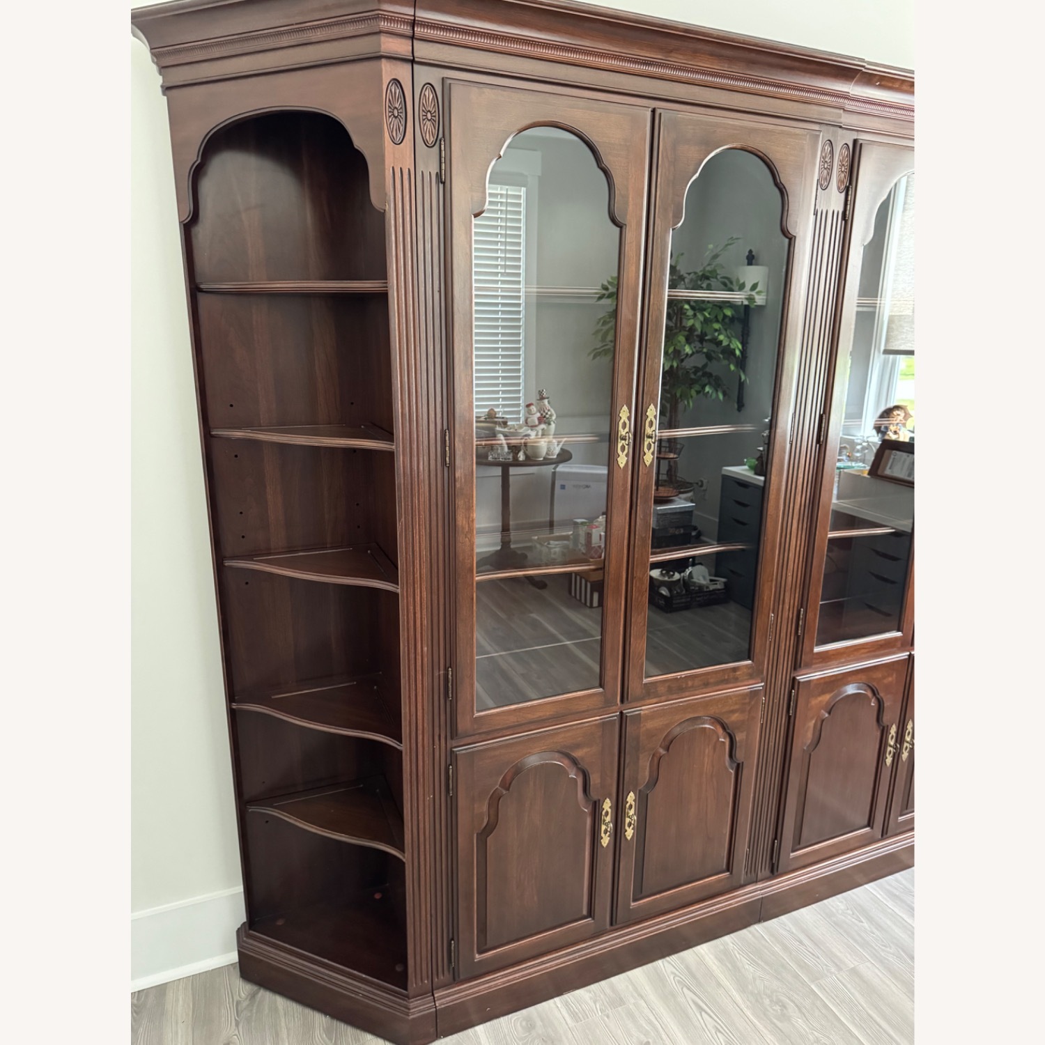 Ethan Allen Lighted Wall Unit - image-3