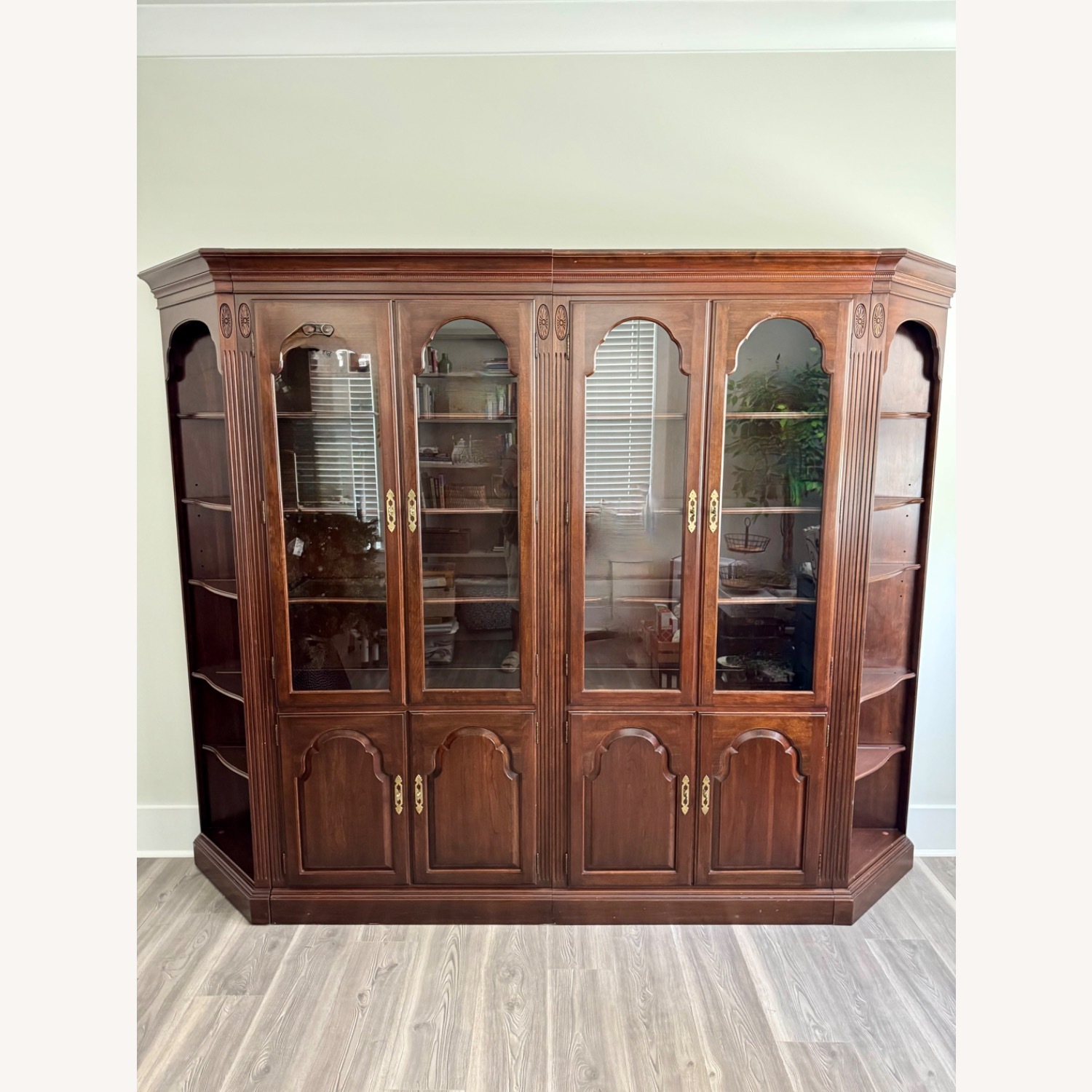 Ethan Allen Lighted Wall Unit - image-1