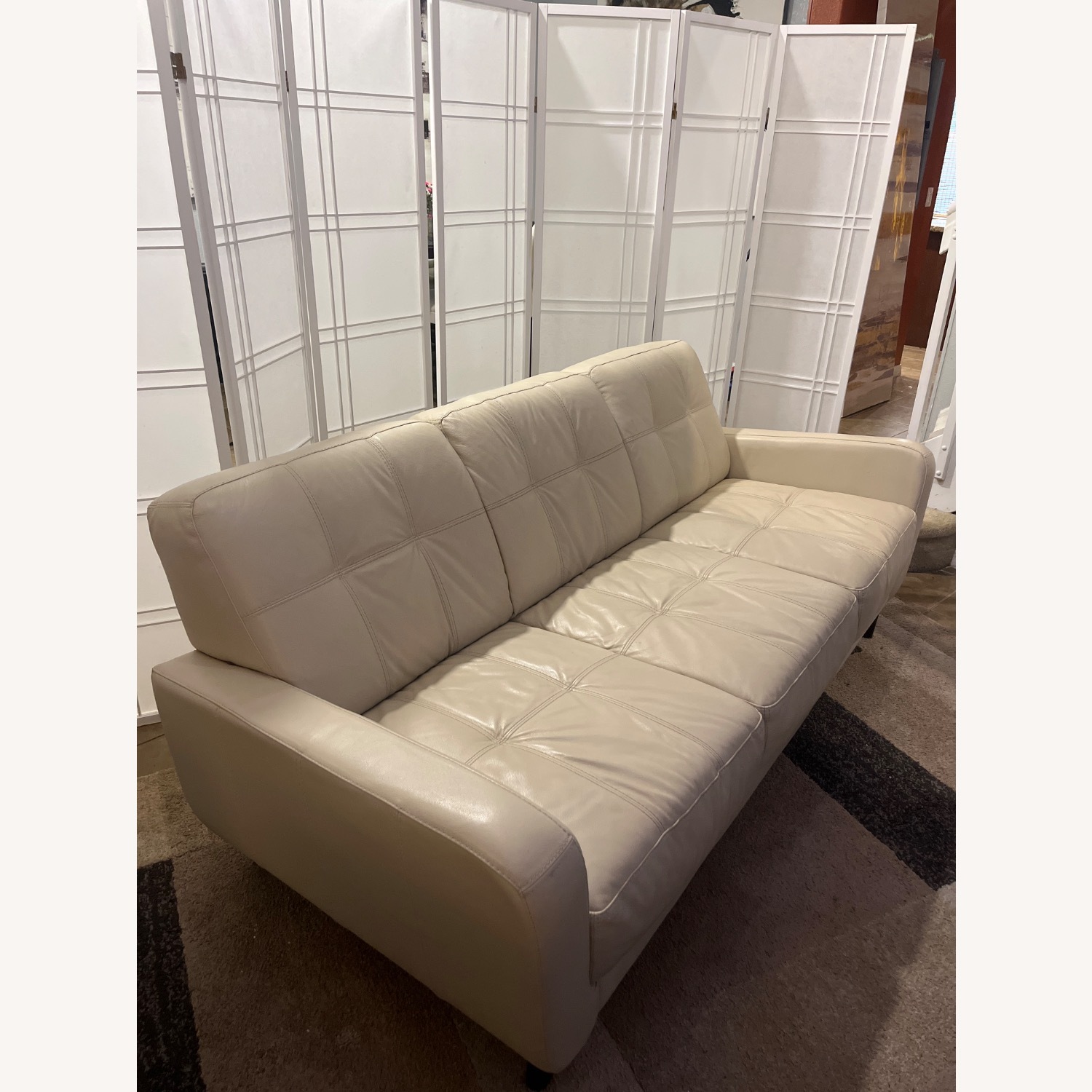 Off-White 3 Seat Sofa - image-3