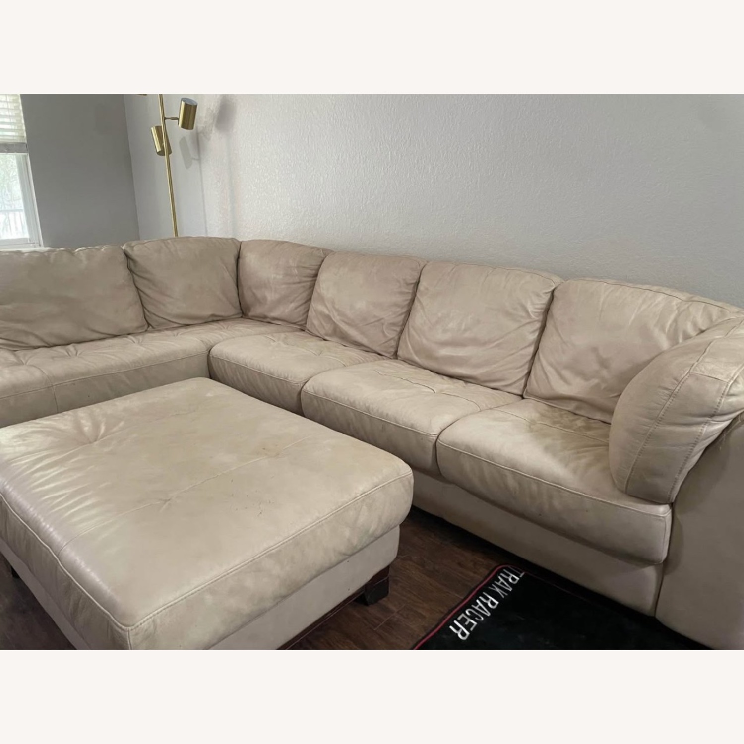 Leather Sectional with Ottoman - image-1