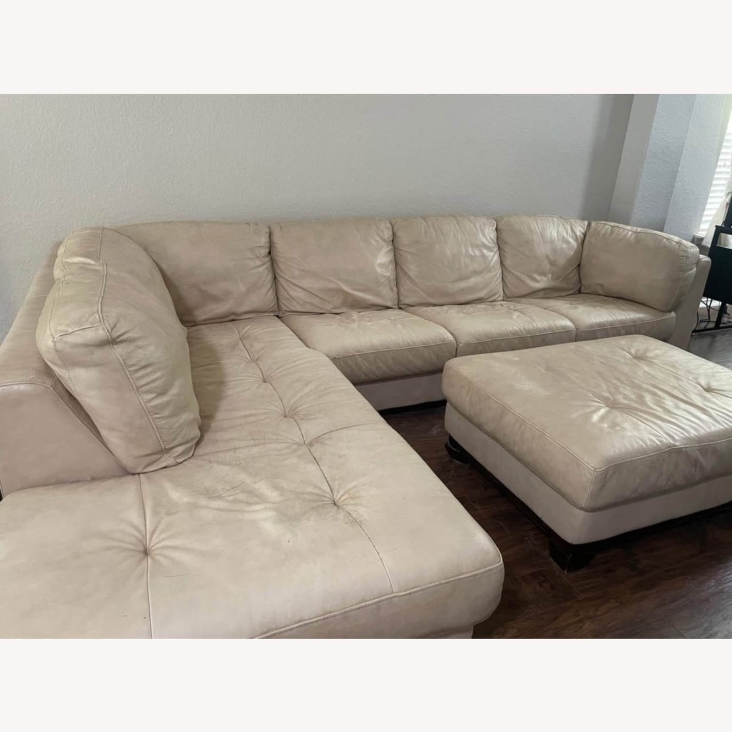 Leather Sectional with Ottoman - image-2