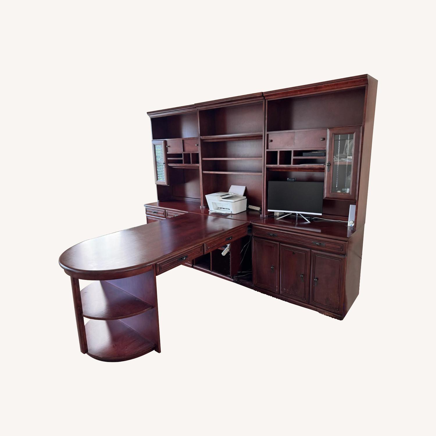 Office Table with Wall Units - image-0