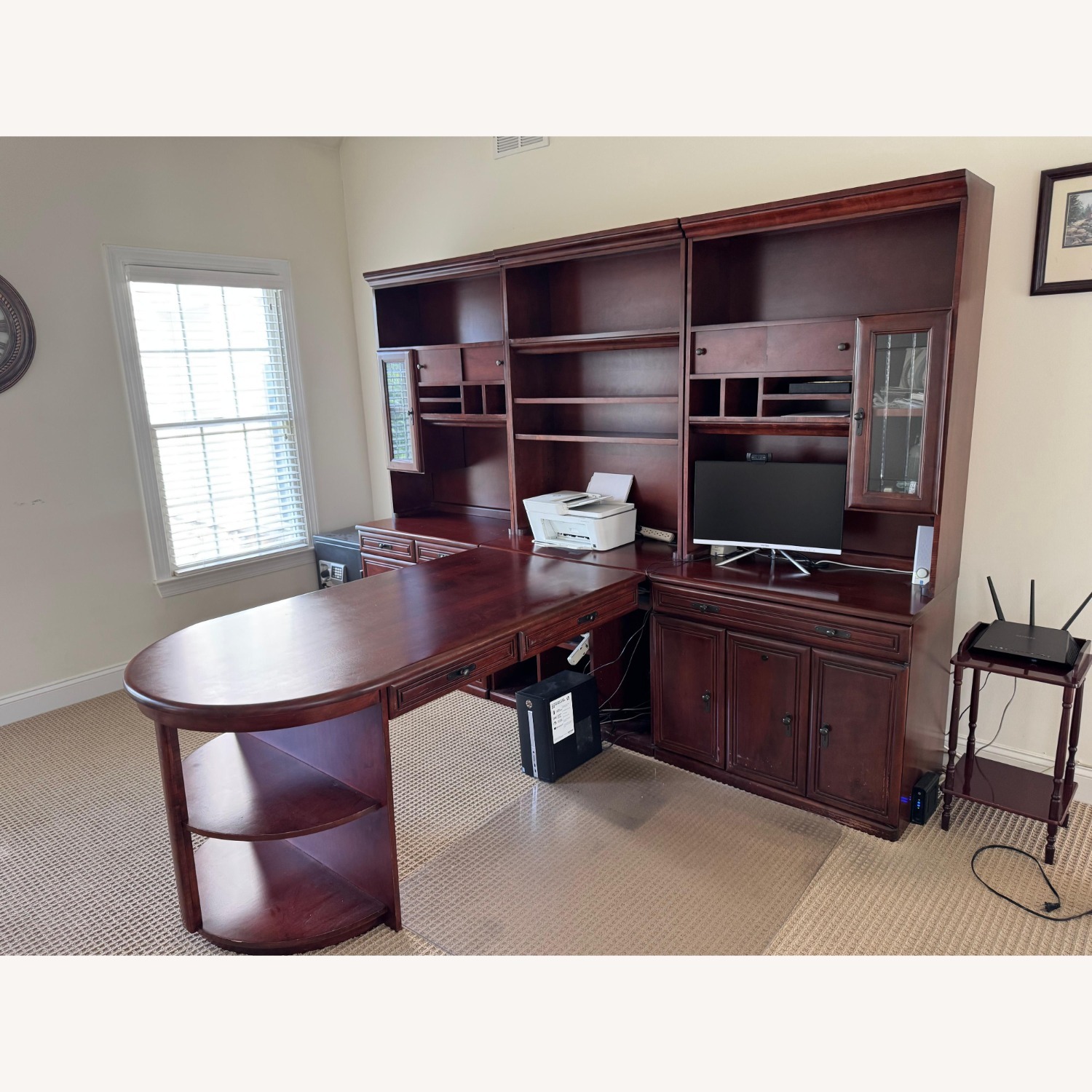 Office Table with Wall Units - image-2