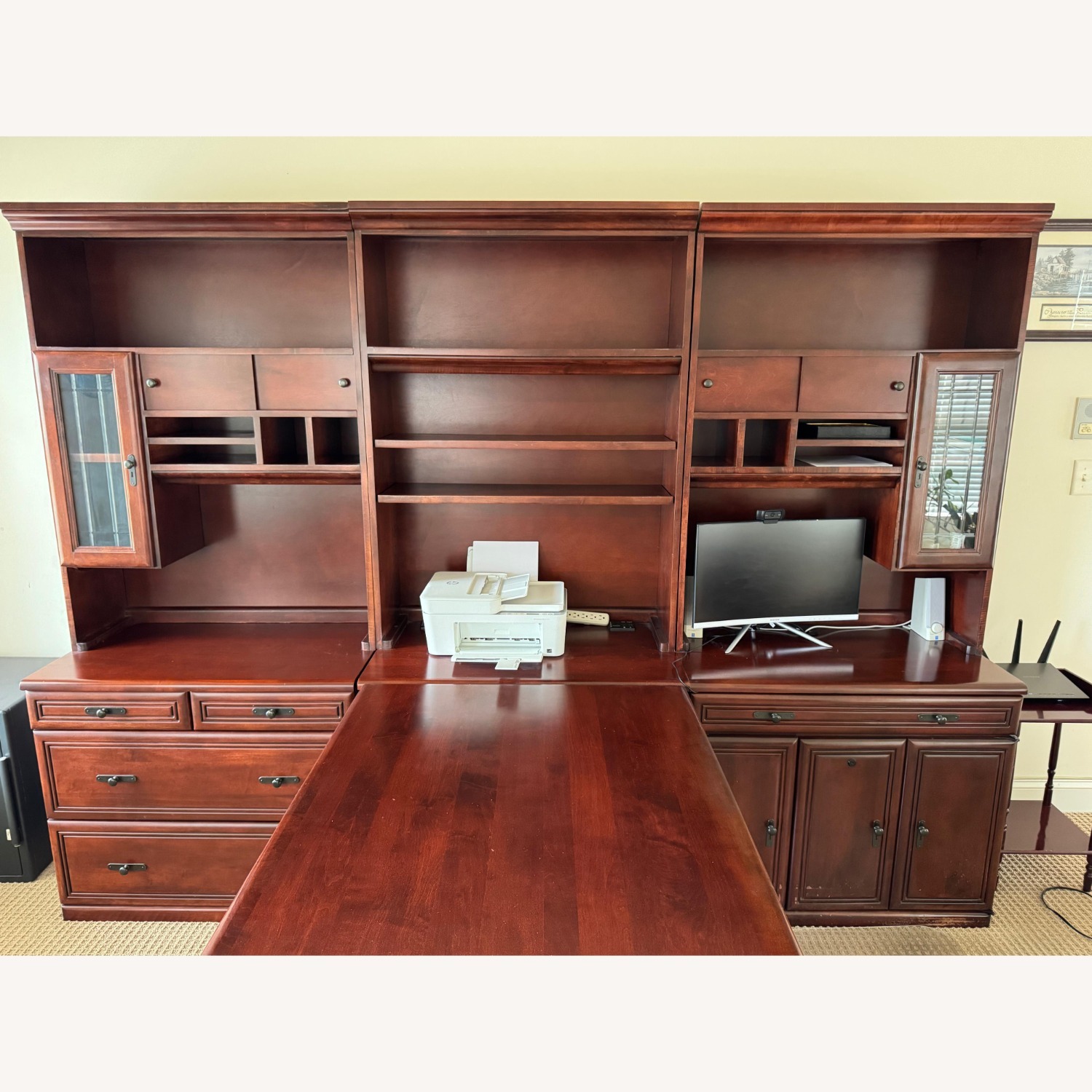 Office Table with Wall Units - image-1