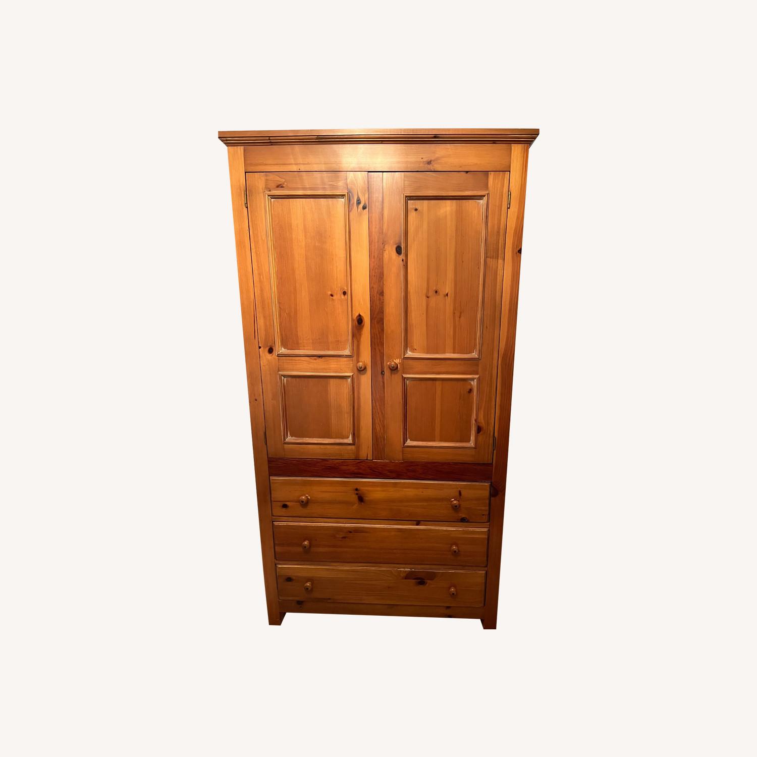 Solid Pine Armoire - image-0