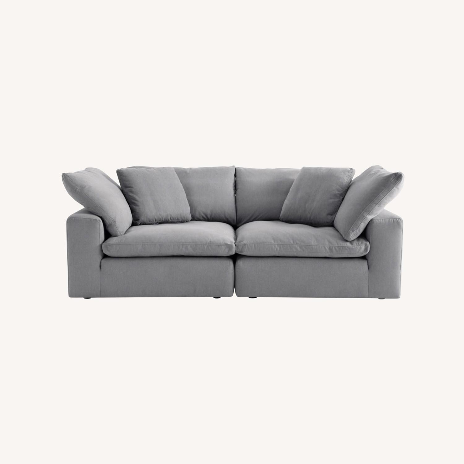 Dream Gray 88'' 2 Piece Modular Loveseat - image-0