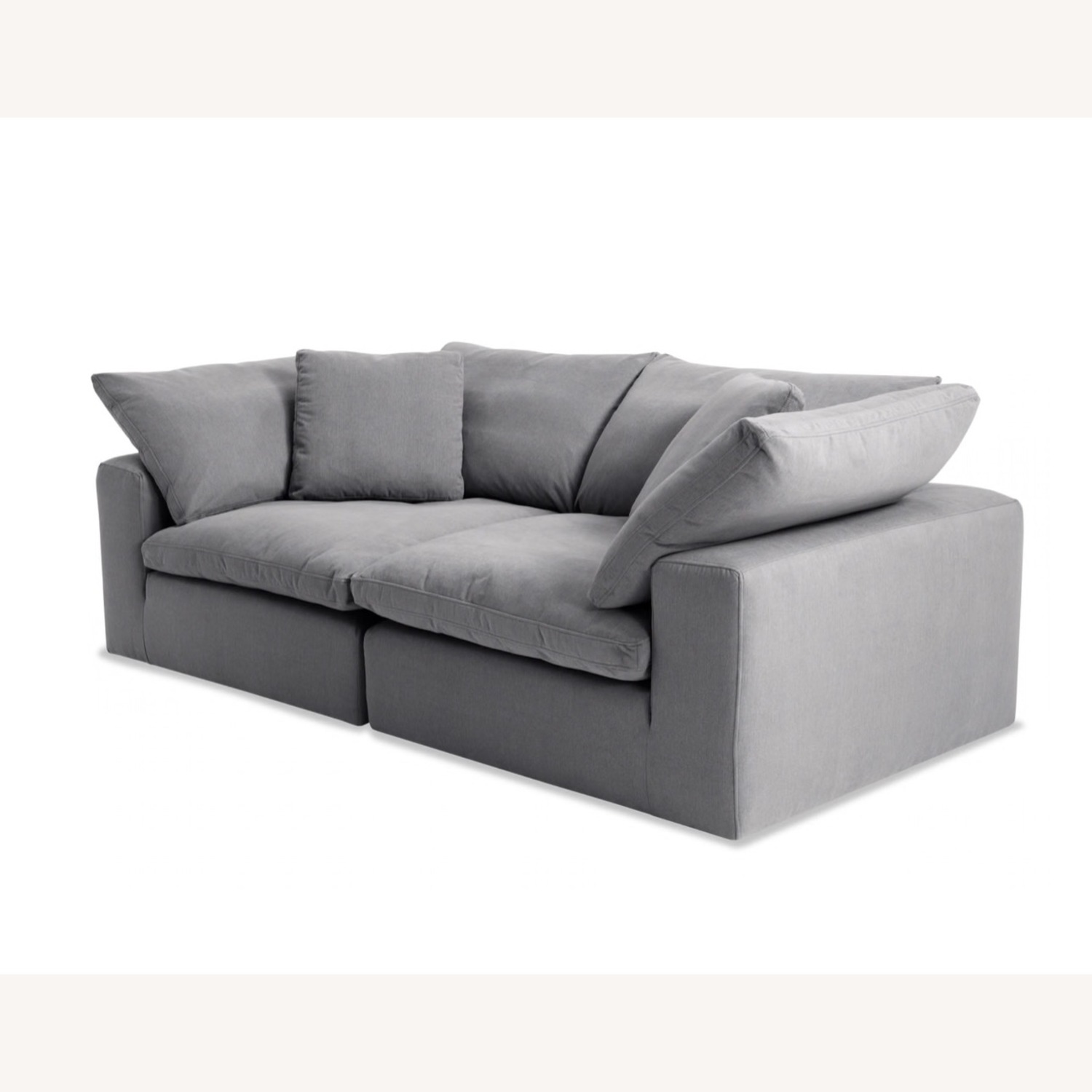 Dream Gray 88'' 2 Piece Modular Loveseat - image-2