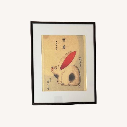 Used Japanese Woodblock Vintage Rabbit Theme - Kyoto for sale on AptDeco