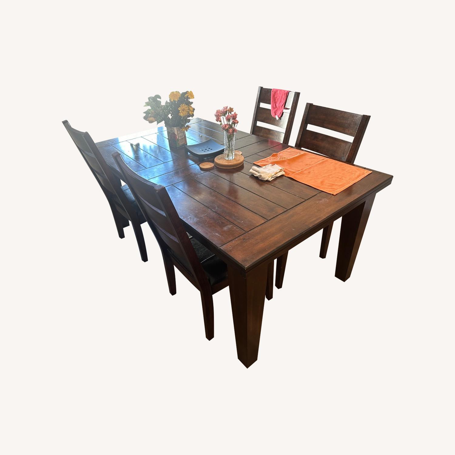 Solid Wood Large Dining Set - image-0
