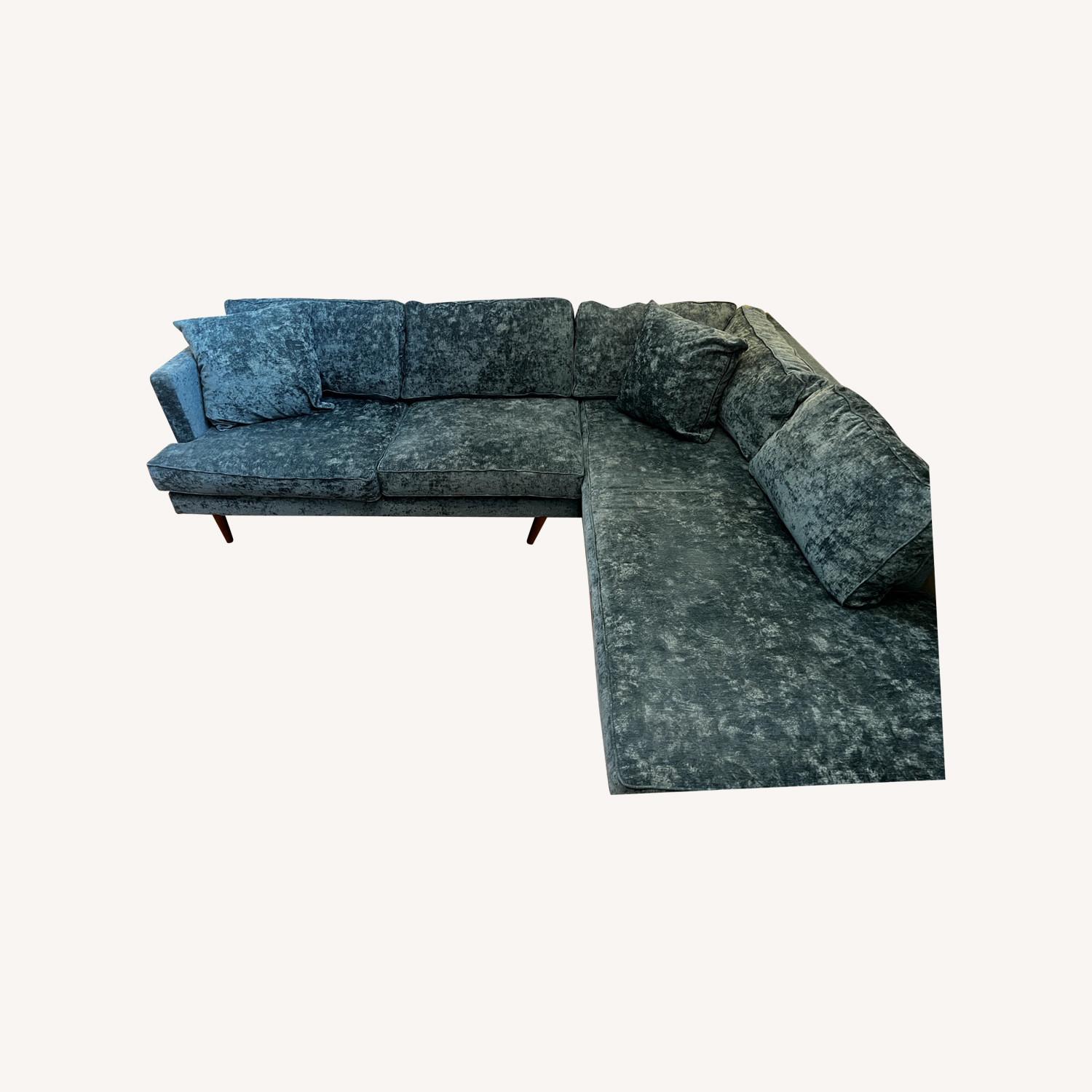 Joybird Preston 2 Piece Sectional in Prime Peacock - image-0