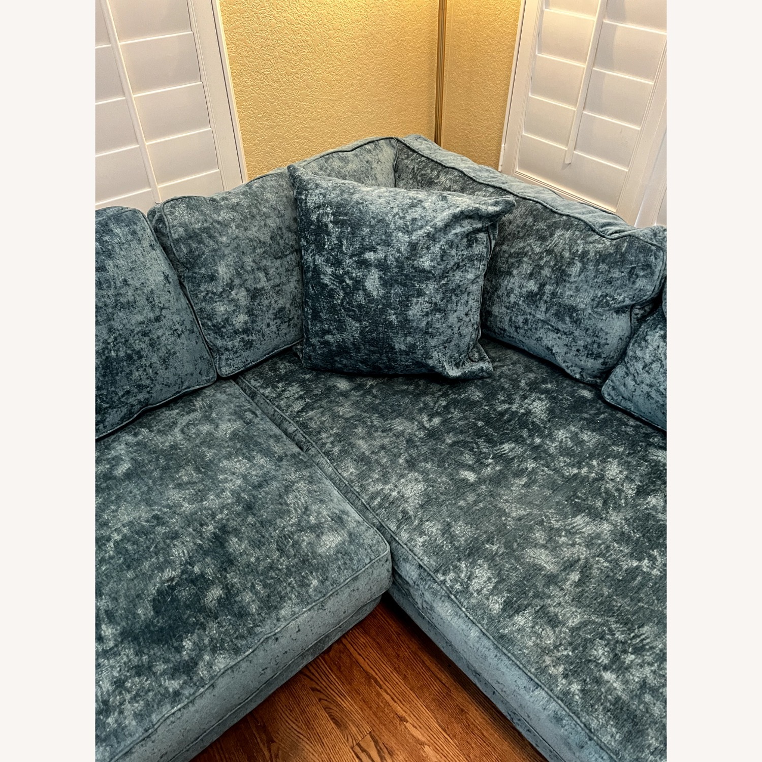 Joybird Preston 2 Piece Sectional in Prime Peacock - image-4