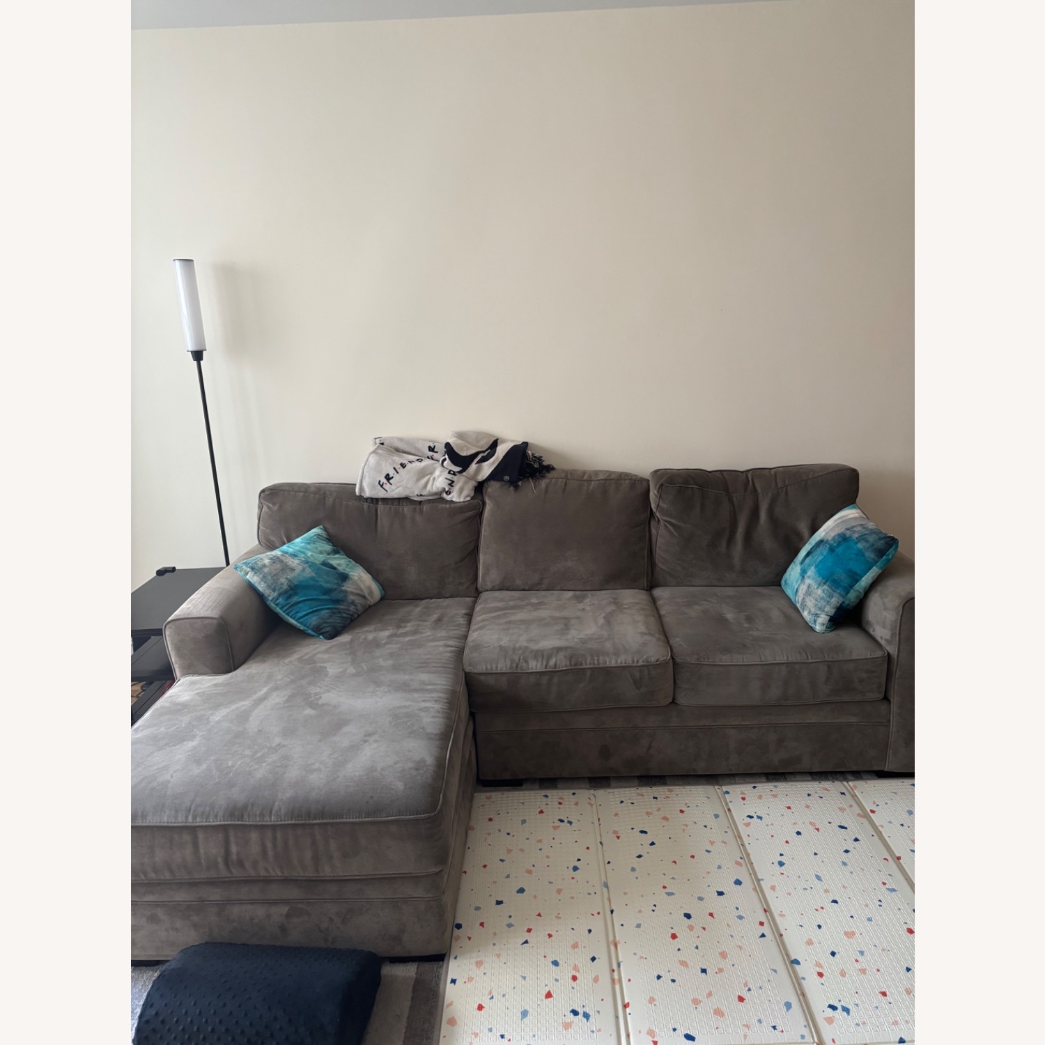 Raymour & Flanigan Artemis II Microfiber Sofa  - image-1