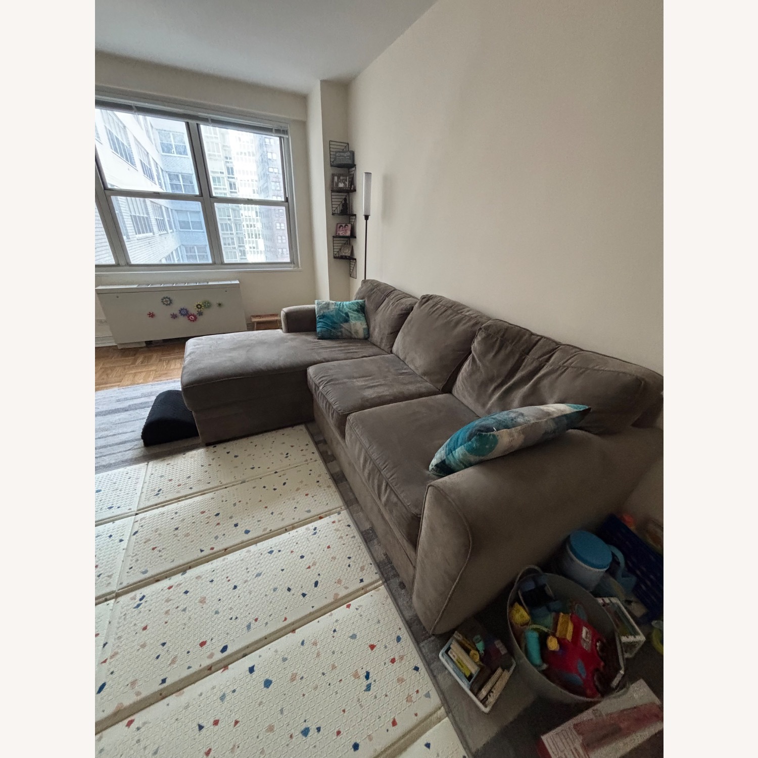 Raymour & Flanigan Artemis II Microfiber Sofa  - image-2