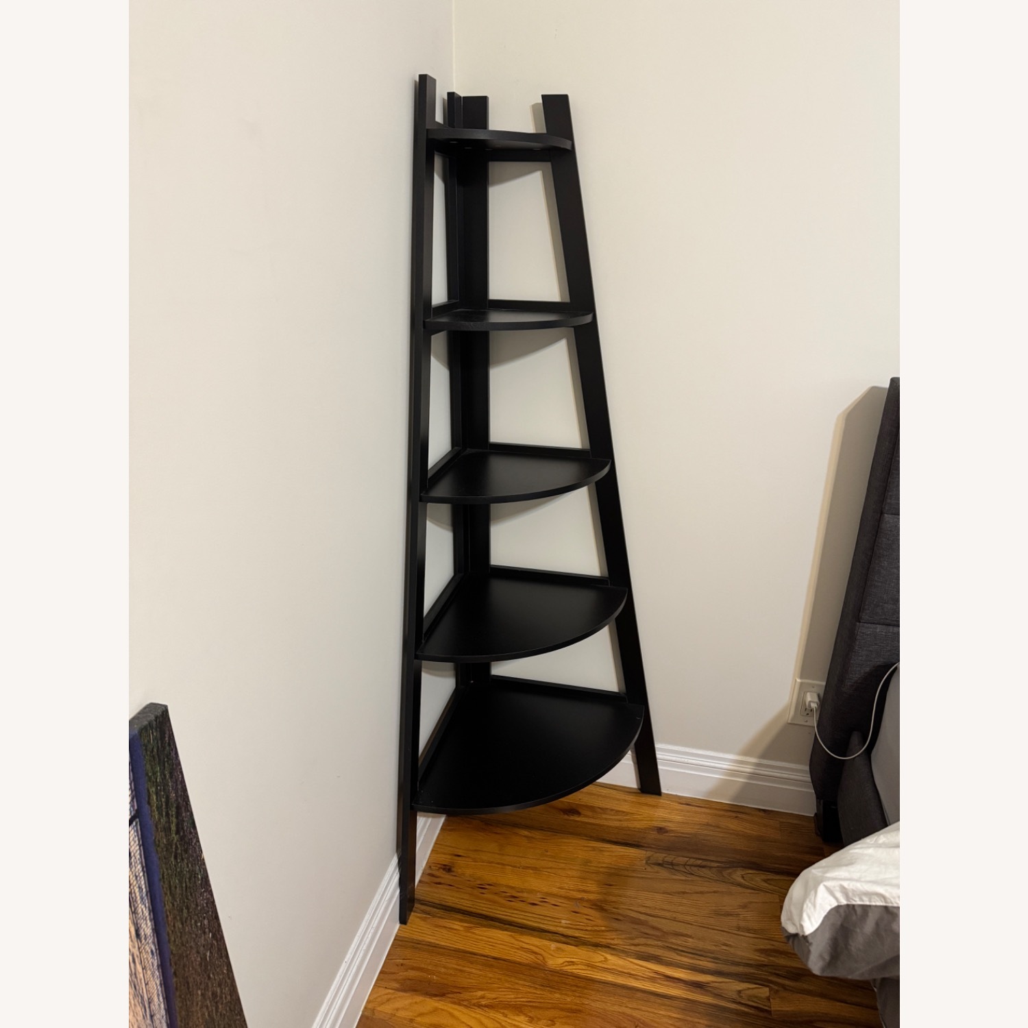 Tisha Corner Five-Tier Ladder Bookcase - image-1