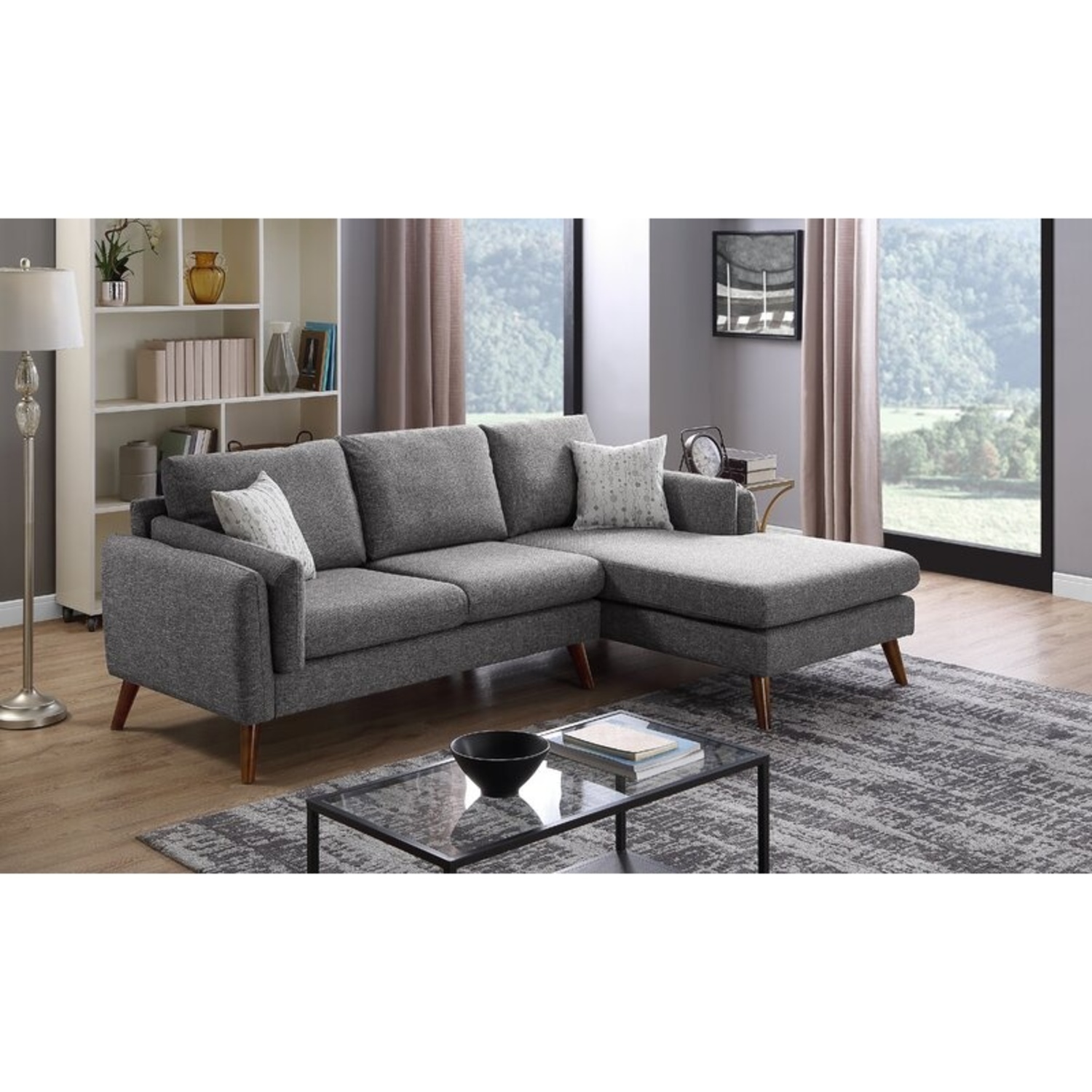 Nemec 93" Wide Right Hand Facing Sofa & Chaise - image-11
