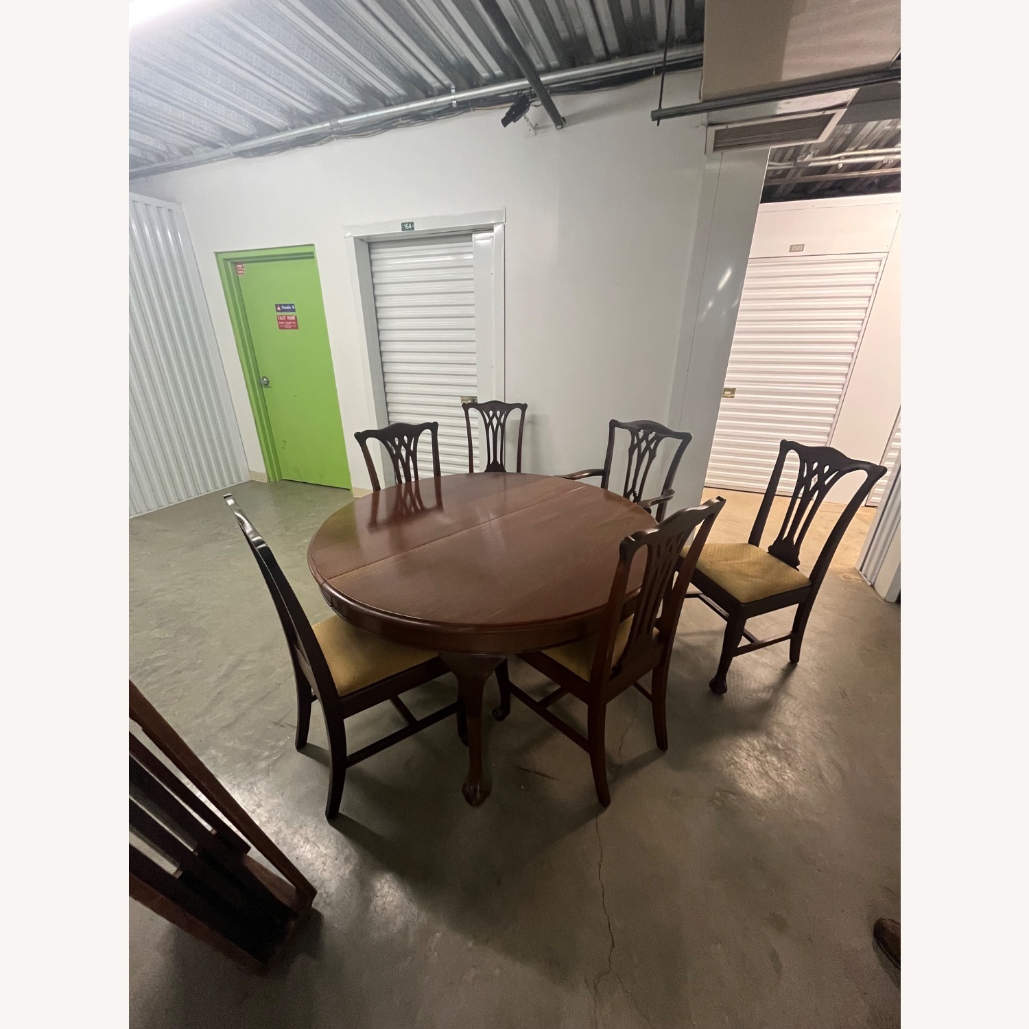 Solid Mahogany Round Dining Table and Chairs  - image-1