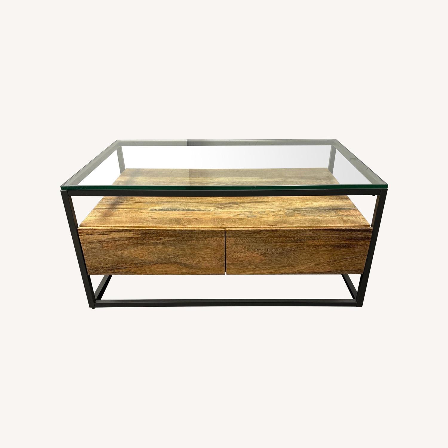 West Elm Box Frame Storage Coffee Table - image-8