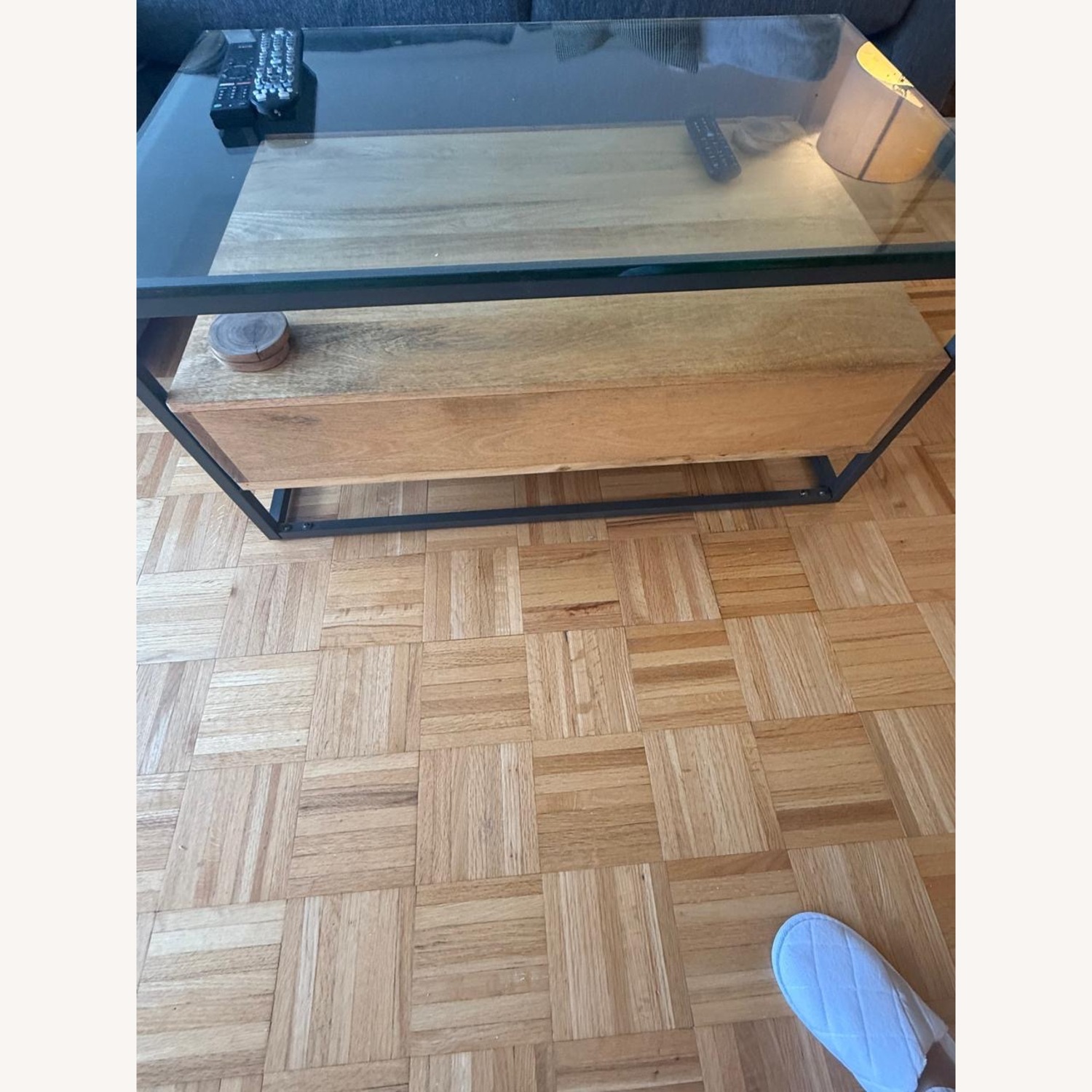 West Elm Box Frame Storage Coffee Table - image-5