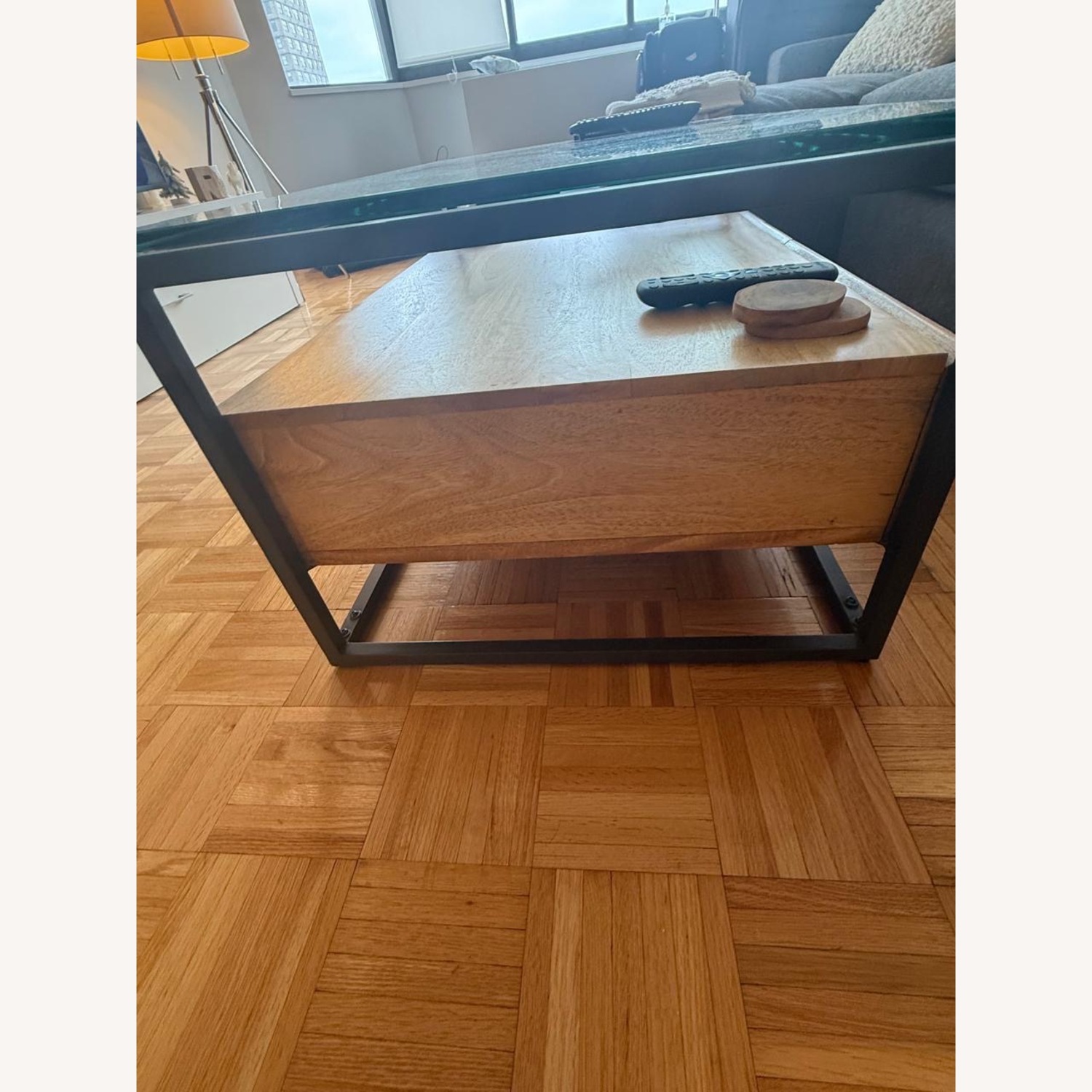 West Elm Box Frame Storage Coffee Table - image-4