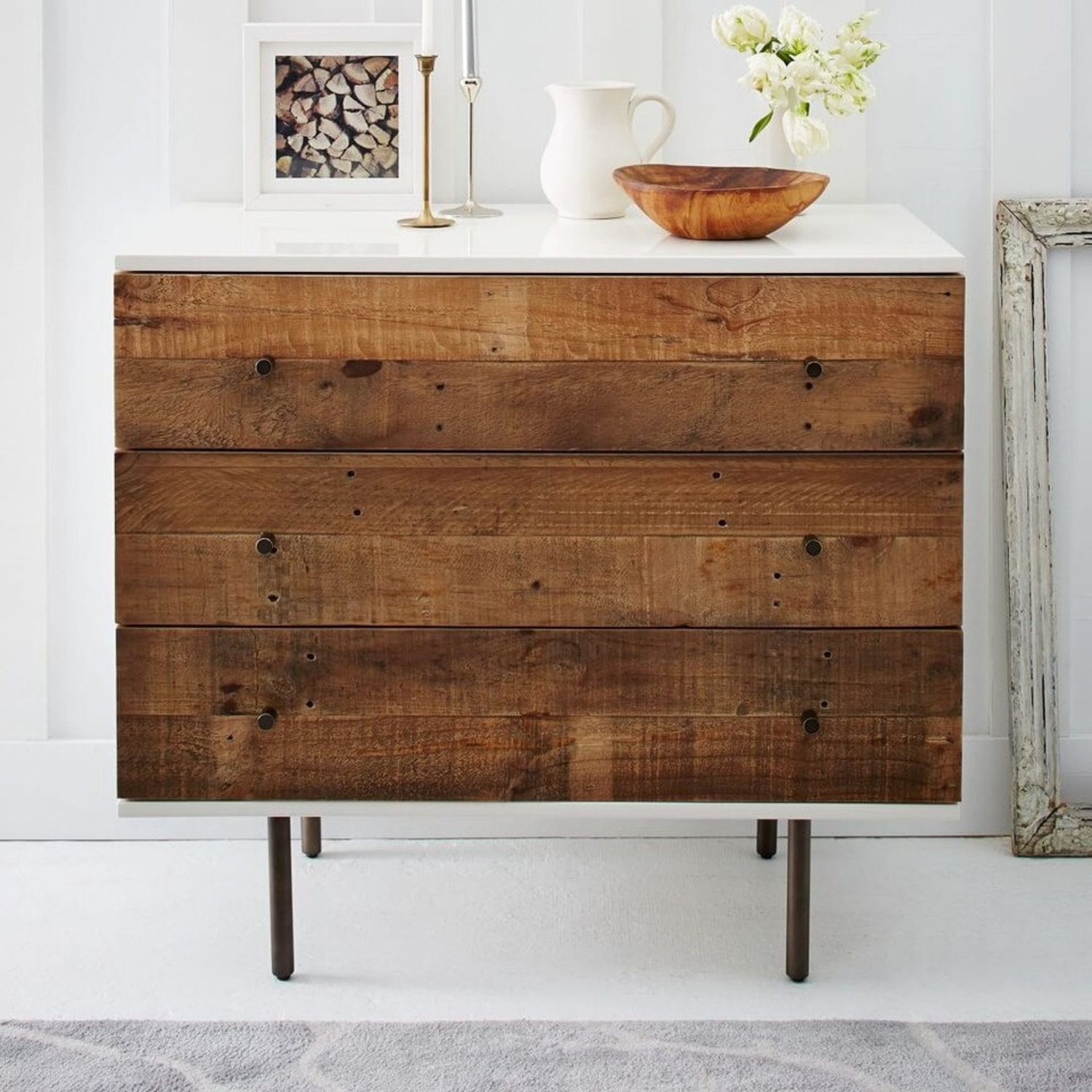 West Elm Reclaimed Wood 3-Drawer Dresser - image-4