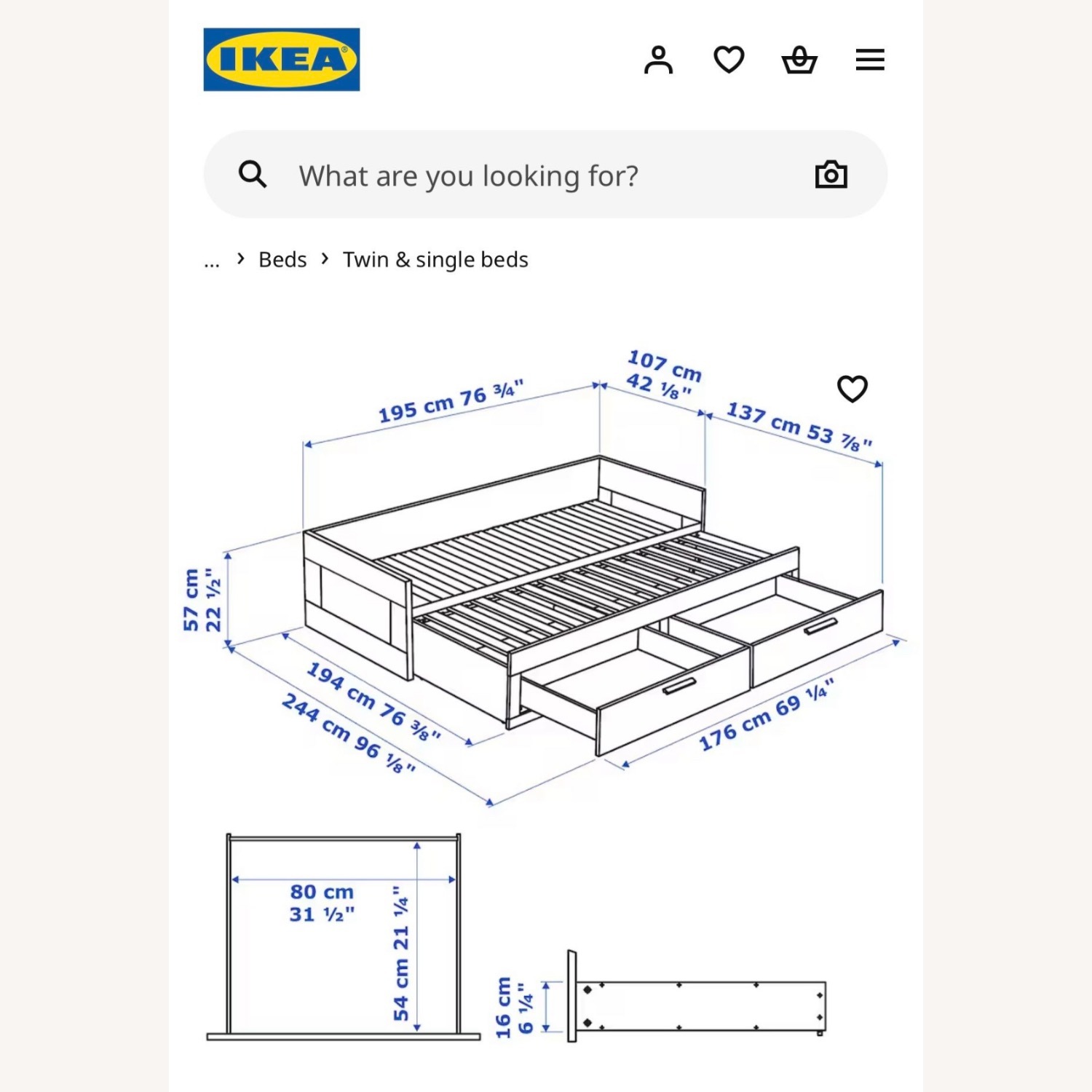 IKEA BRIMNES Gray Daybed - image-7