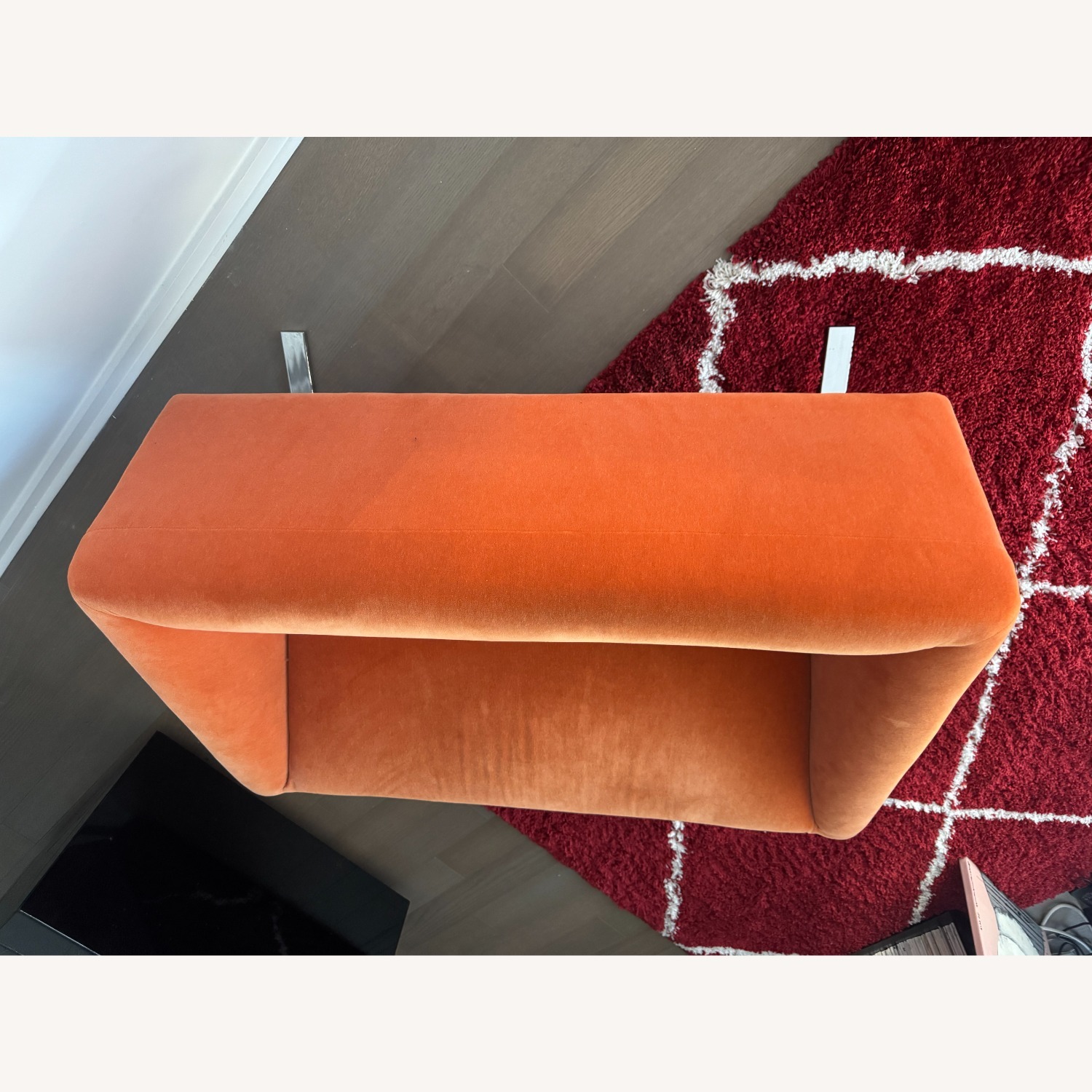 Tilt Sofa in Orange Mohair, Circa 1980 - image-4