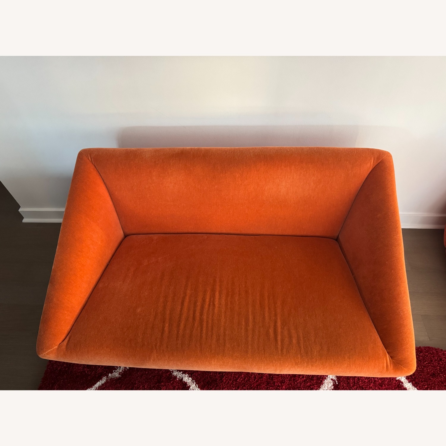 Tilt Sofa in Orange Mohair, Circa 1980 - image-1