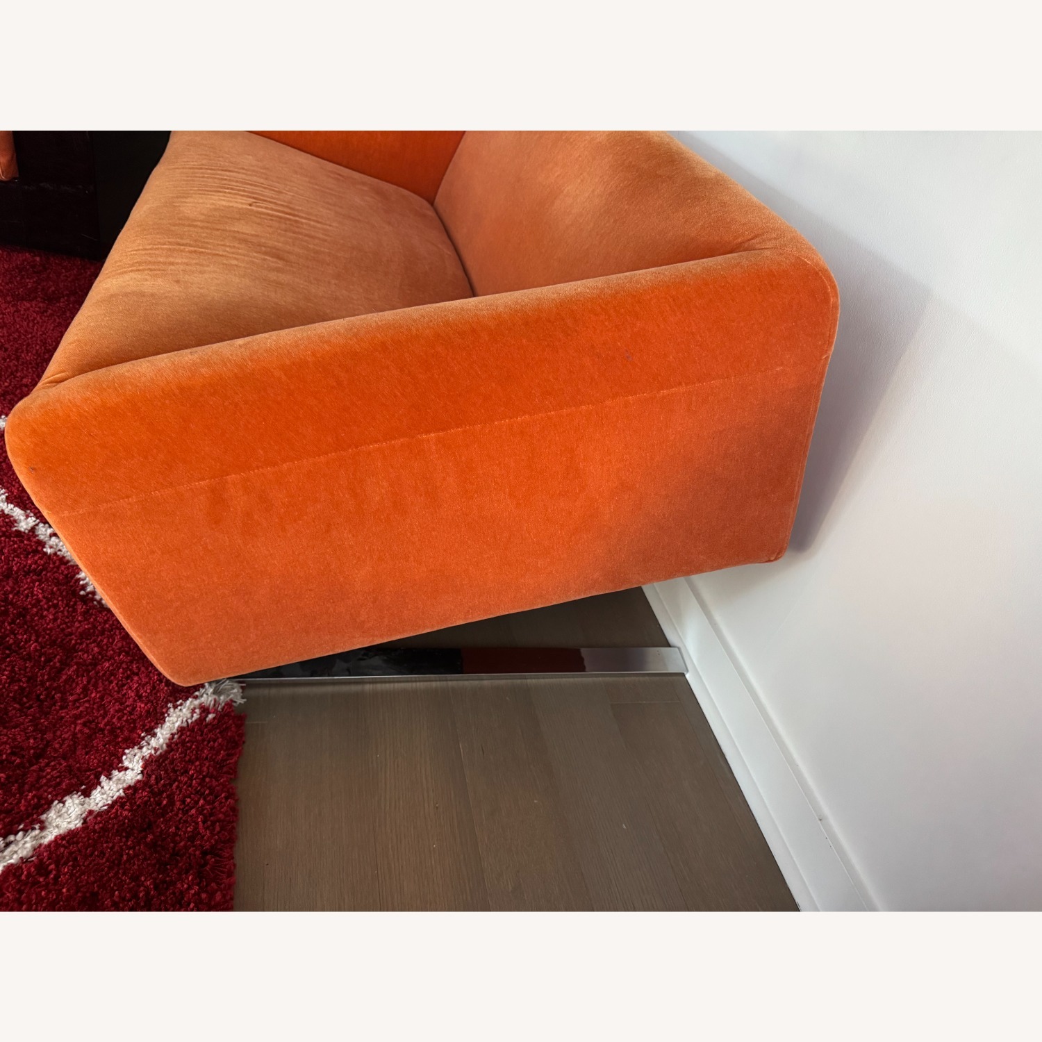 Tilt Sofa in Orange Mohair, Circa 1980 - image-2
