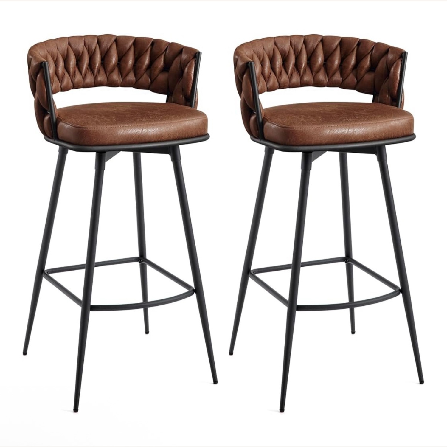 Suede Crusted Barstools - image-3