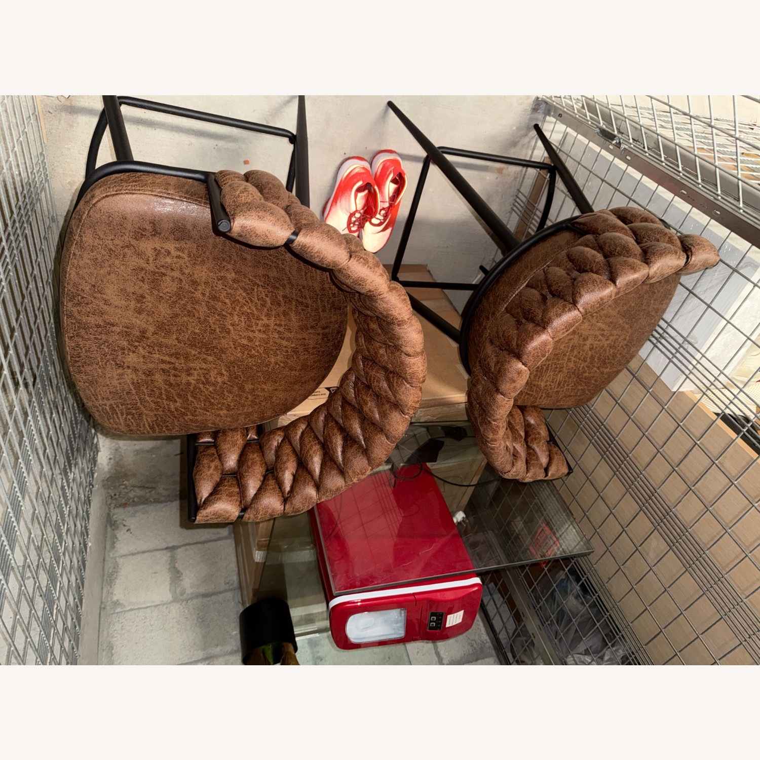 Suede Crusted Barstools - image-2